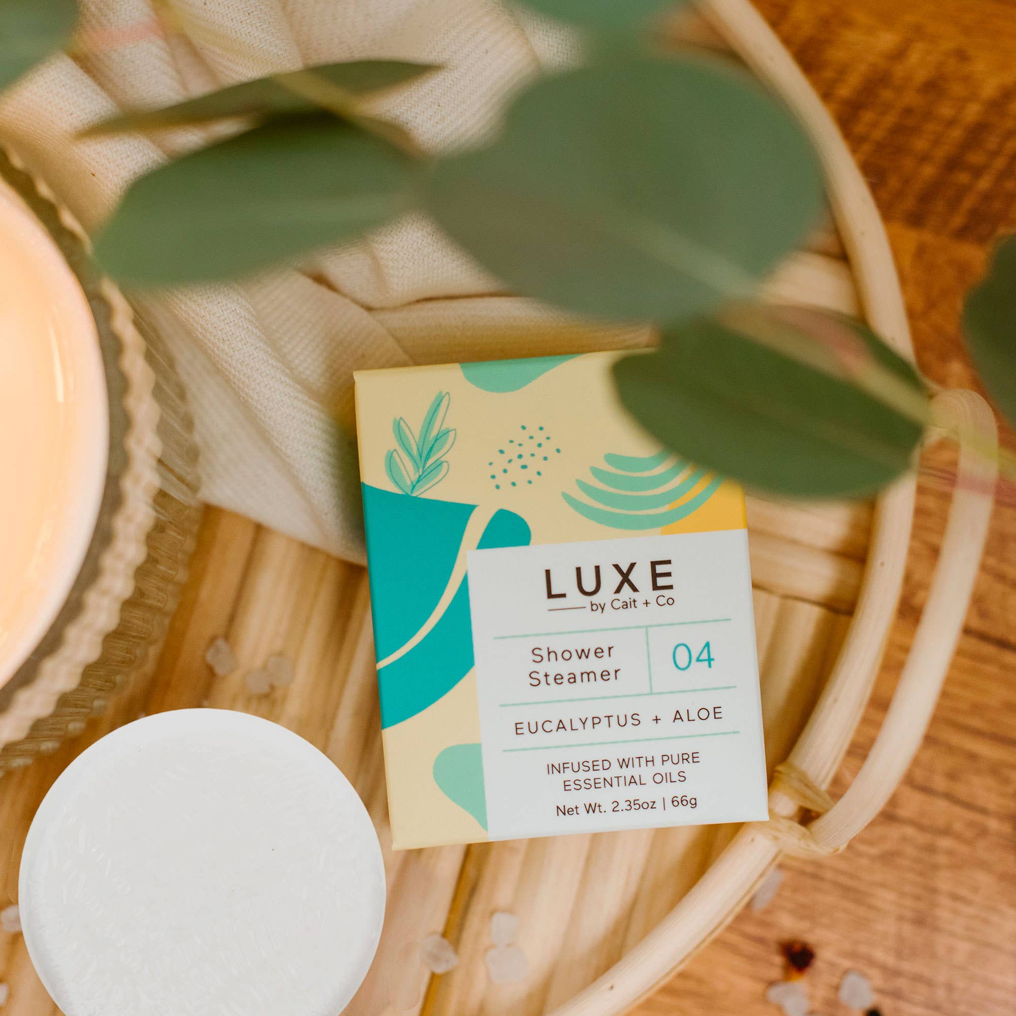 Cait + Co - Luxe Eucalyptus + Aloe Shower Steamer Fizzy Bomb