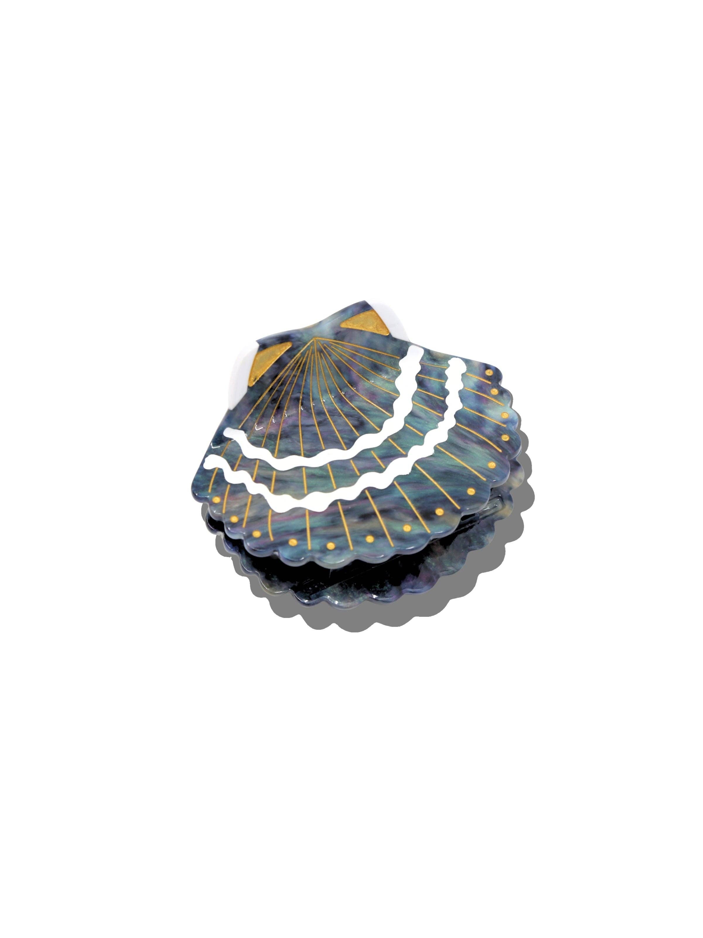 Solar Eclipse - Hand-painted Seashell Claw Hair Clip | Eco-Friendly
