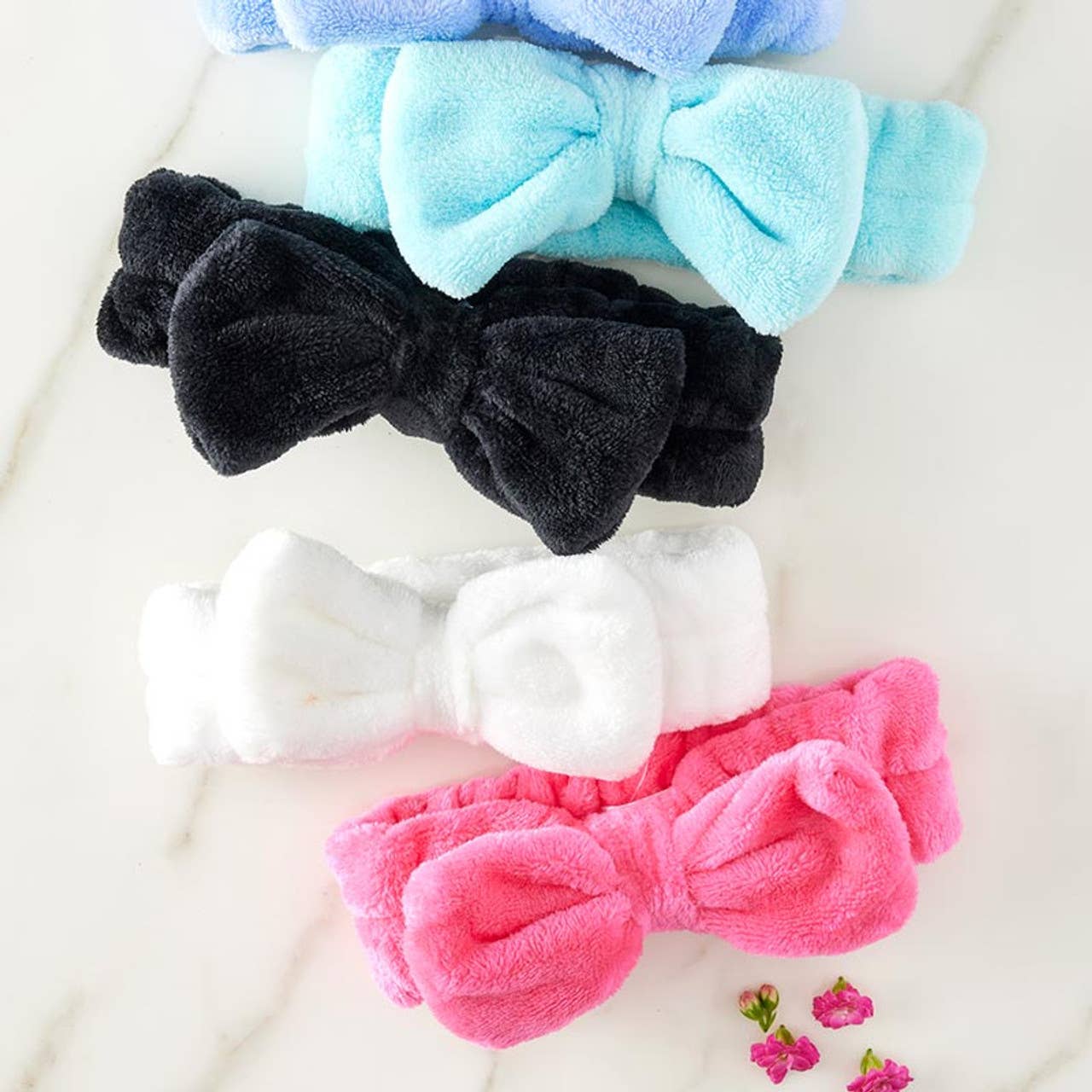 Bella Sleep + Spa - Plush Bow Spa Headband - Hot Pink