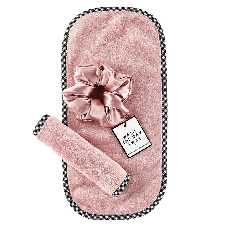 Bella Sleep + Spa - Face Cloth + Scrunchie Set - Dusty Rose