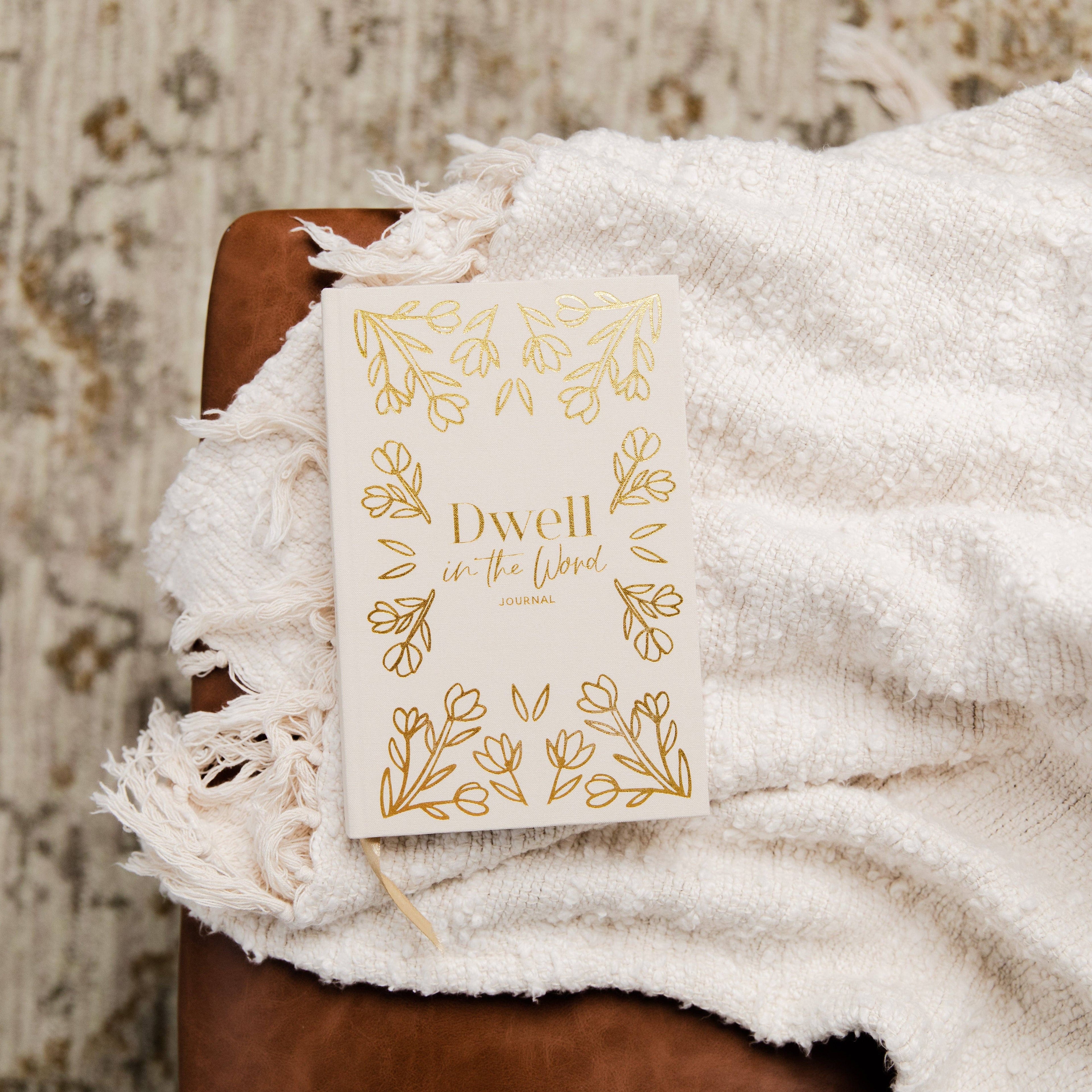 The Daily Grace Co - Dwell in the Word Journal | Linen Gold Foil Bound