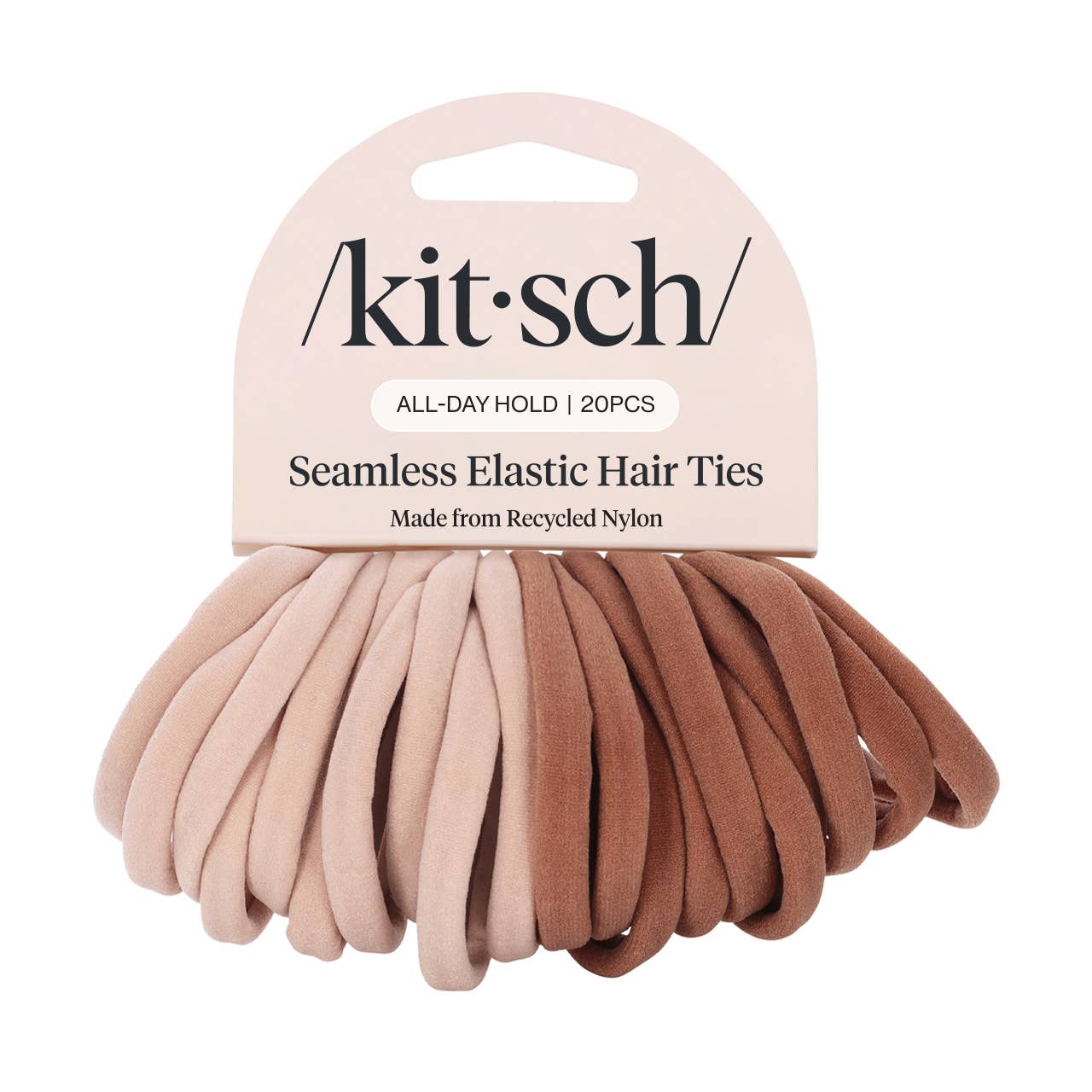 KITSCH - Eco-Friendly Nylon Elastics 20pc set - Blush