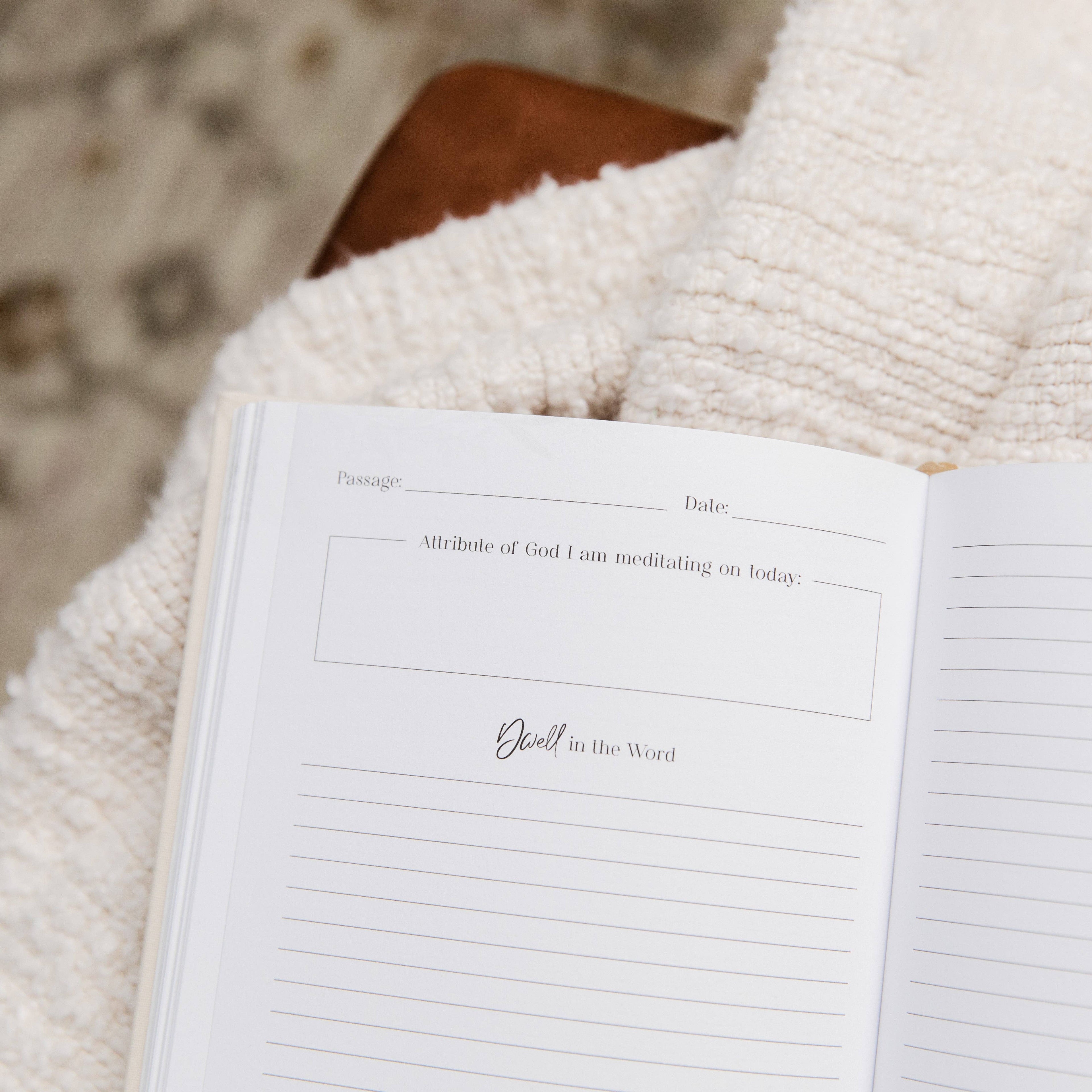 The Daily Grace Co - Dwell in the Word Journal | Linen Gold Foil Bound