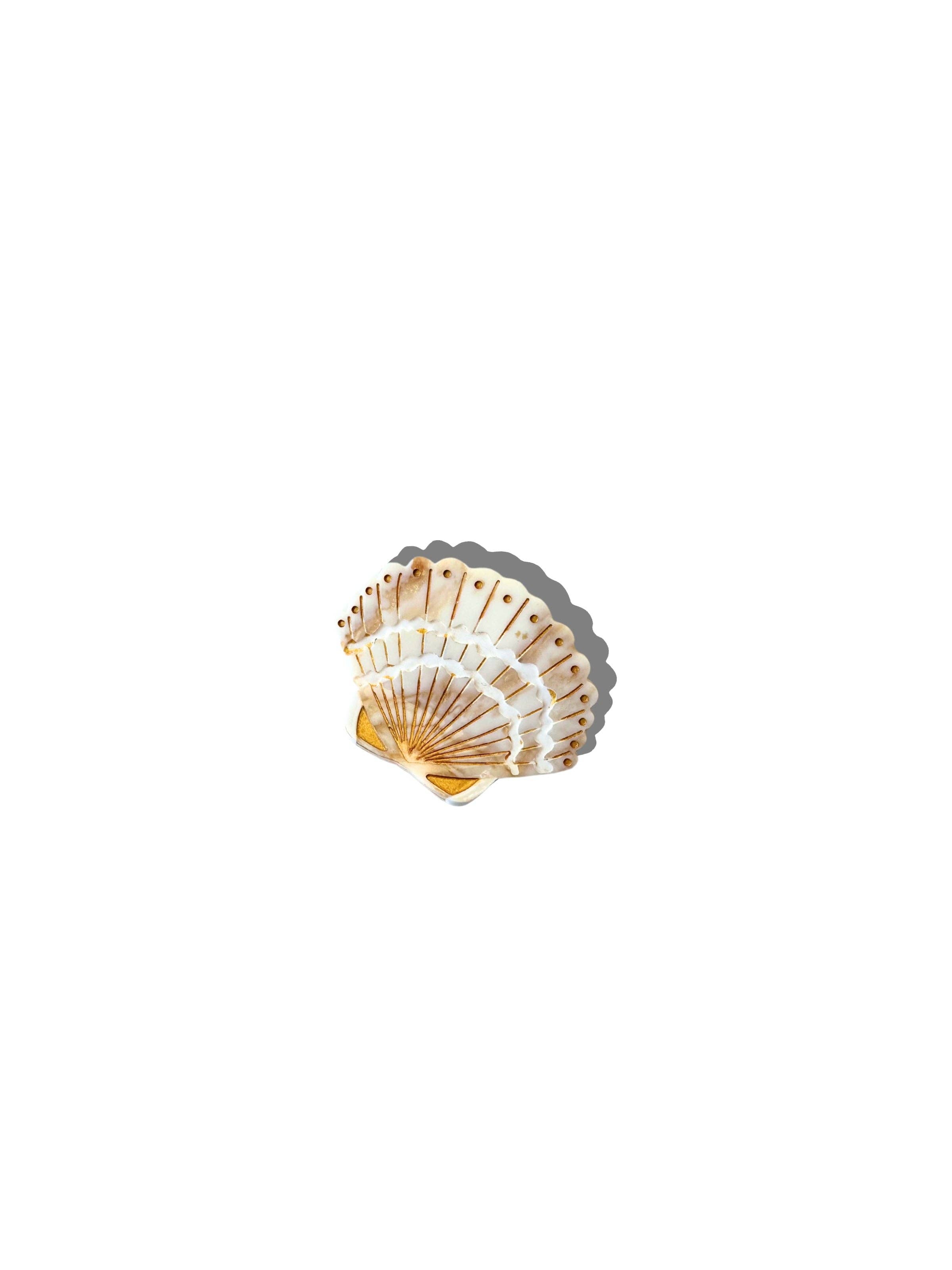 Solar Eclipse - Hand-painted Mini Seashell Claw Hair Clip | Eco-Friendly