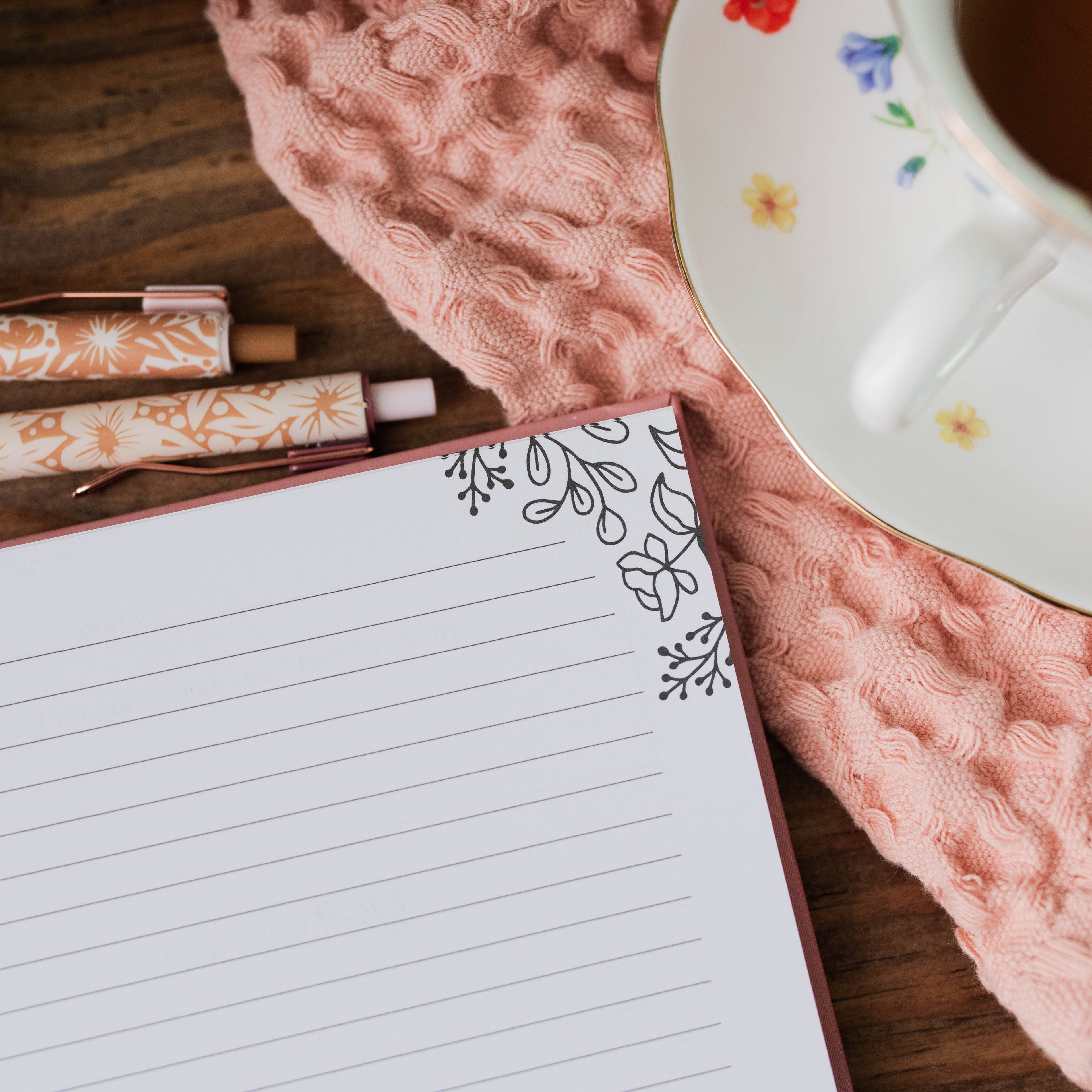 The Daily Grace Co - Dwell in the Word Journal | Gold Foil Floral Spiral