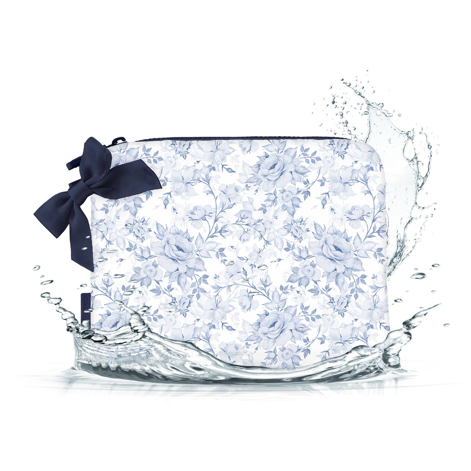 Case-Mate - Case-Mate Something Navy Bow Crinkle Makeup Bag