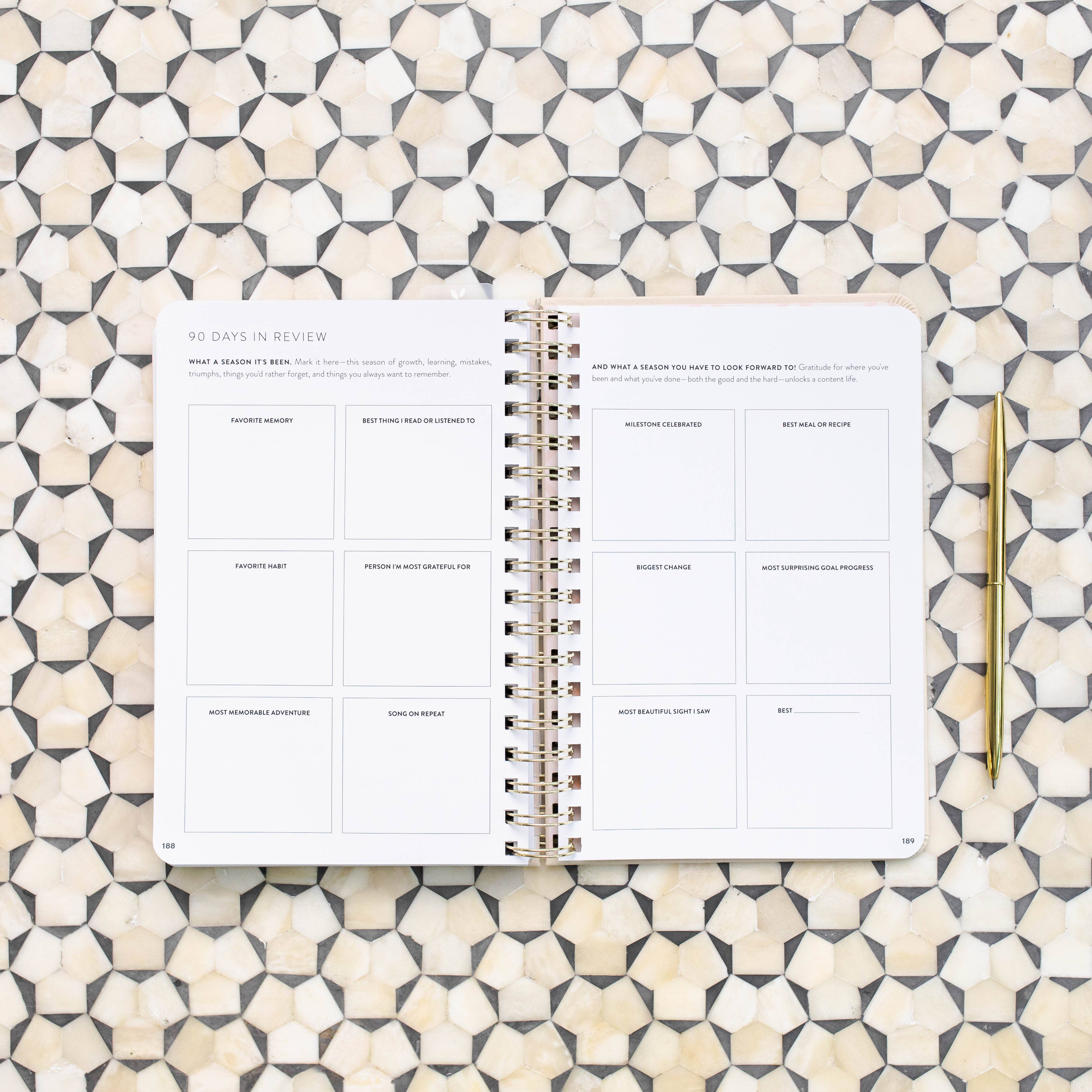 The Daily Grace Co - Fresh Start Daily Goal Planner | Natural Spiral | Undated
