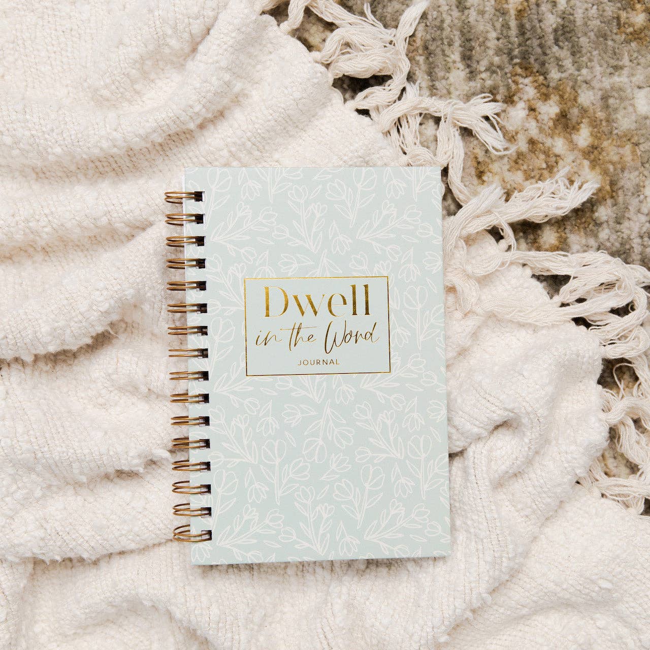 The Daily Grace Co - Dwell in the Word Journal | Blue Floral Spiral