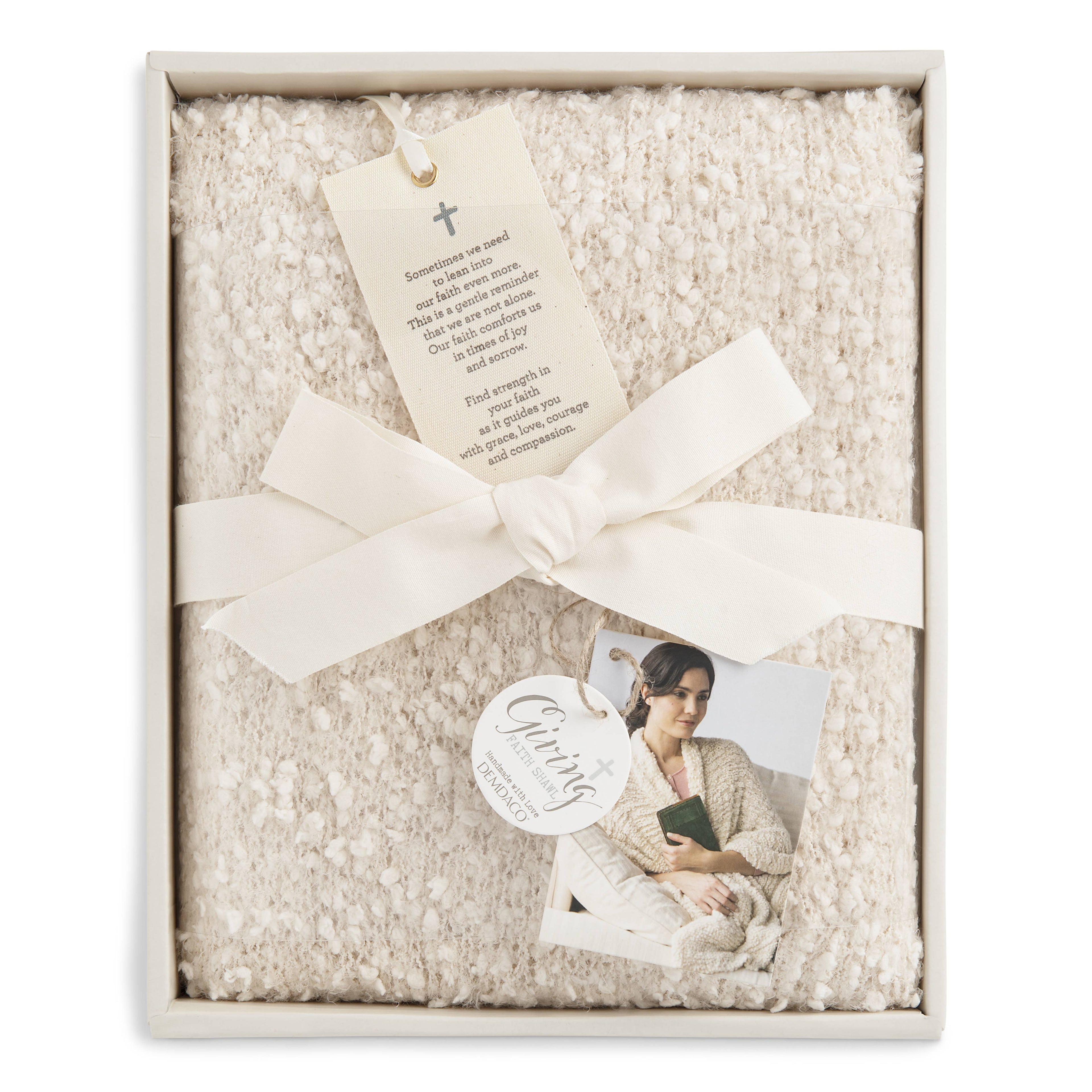 DEMDACO - Faith Giving Shawl - Ivory
