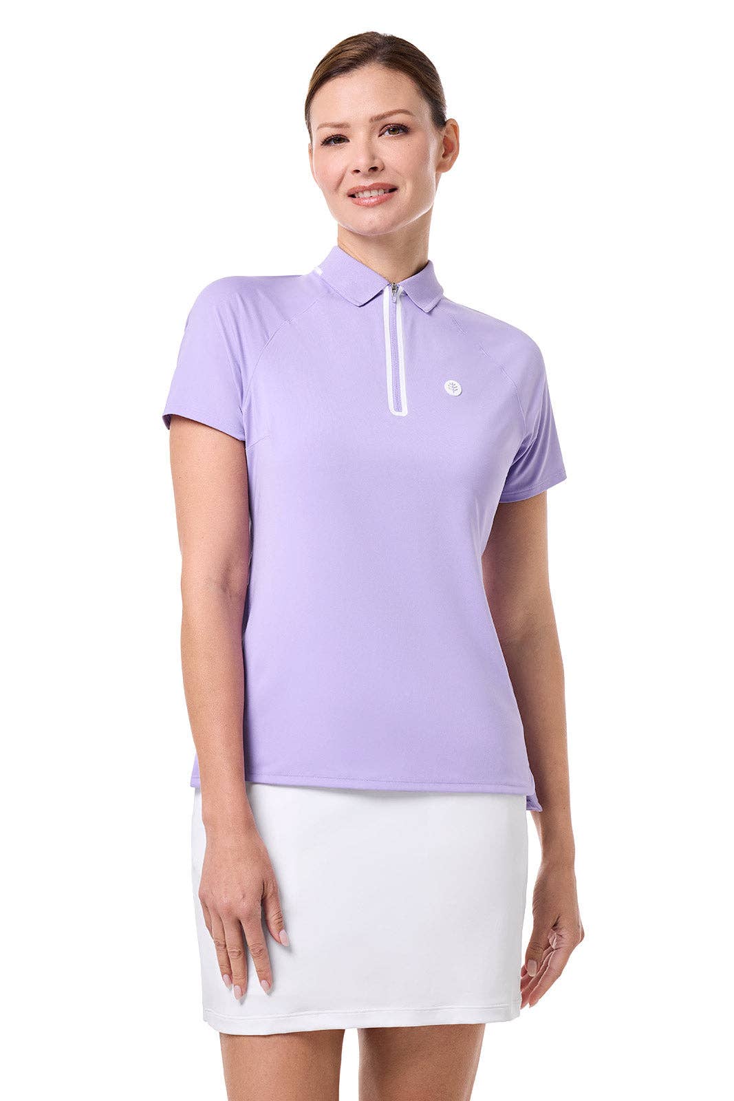 Coolibar - CourtLine Short Sleeve Polo | Lavendula