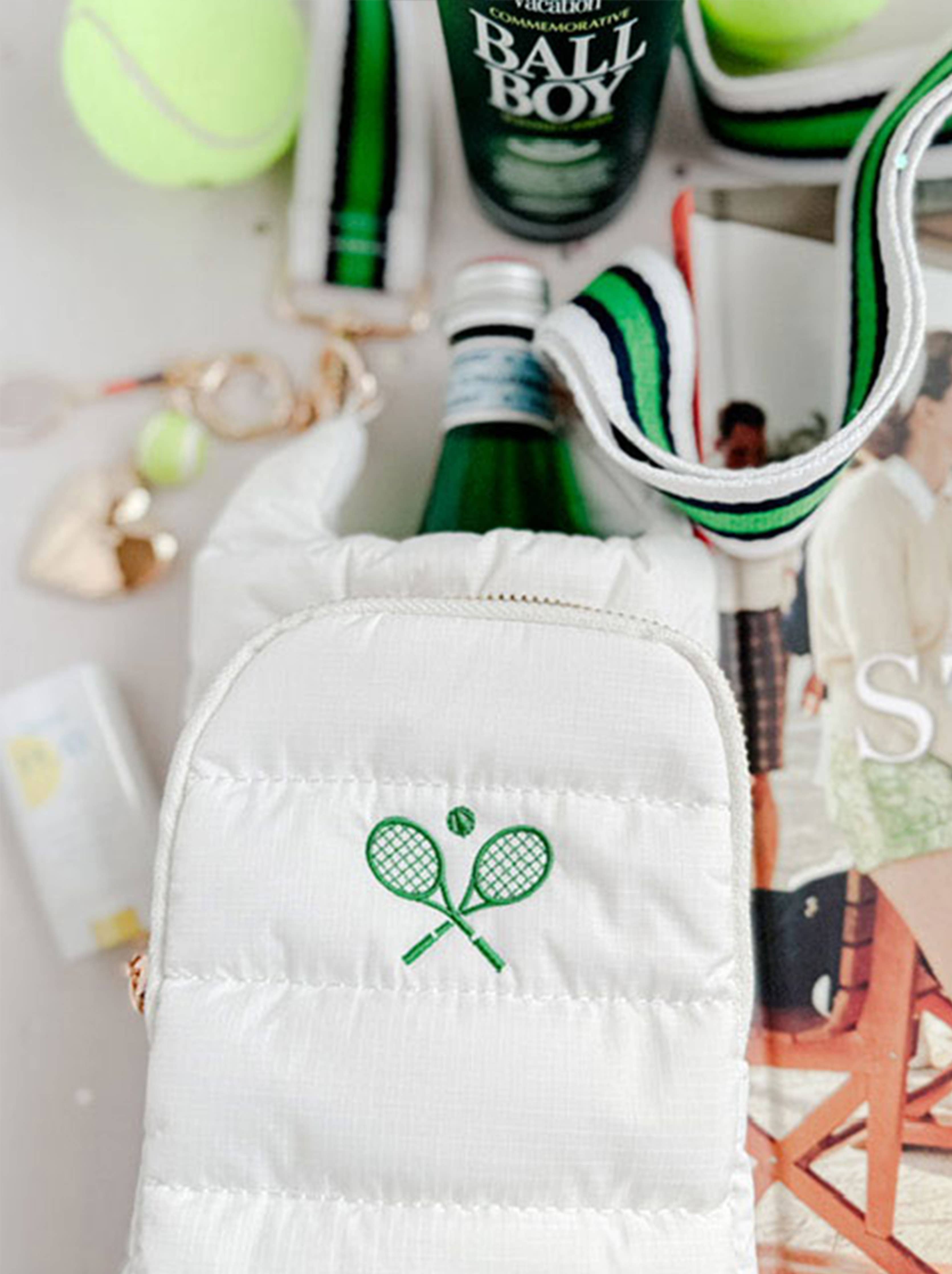 WanderFull - Original HydroBag - White HydroBag® with Tennis Embroidery