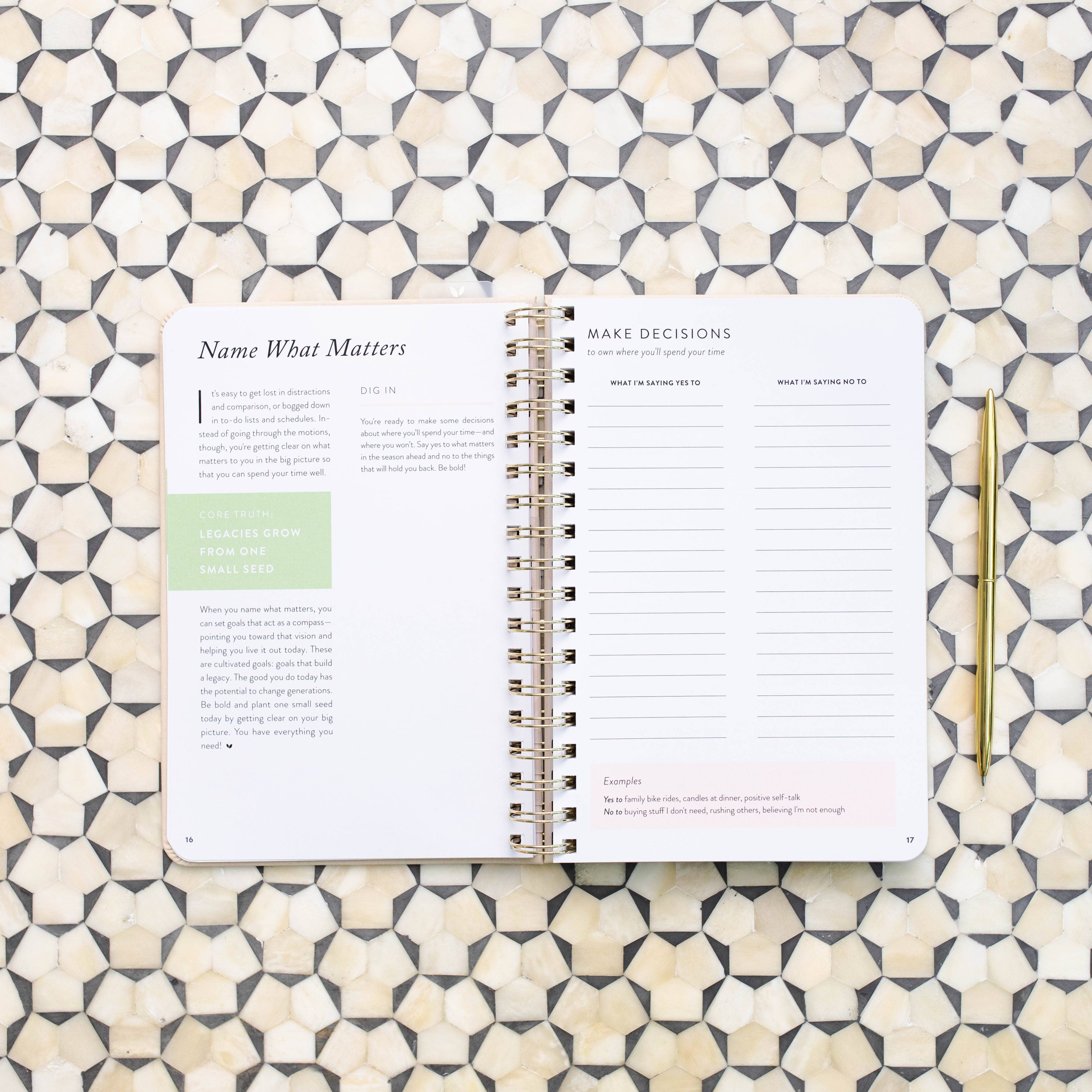 The Daily Grace Co - Fresh Start Daily Goal Planner | Natural Spiral | Undated