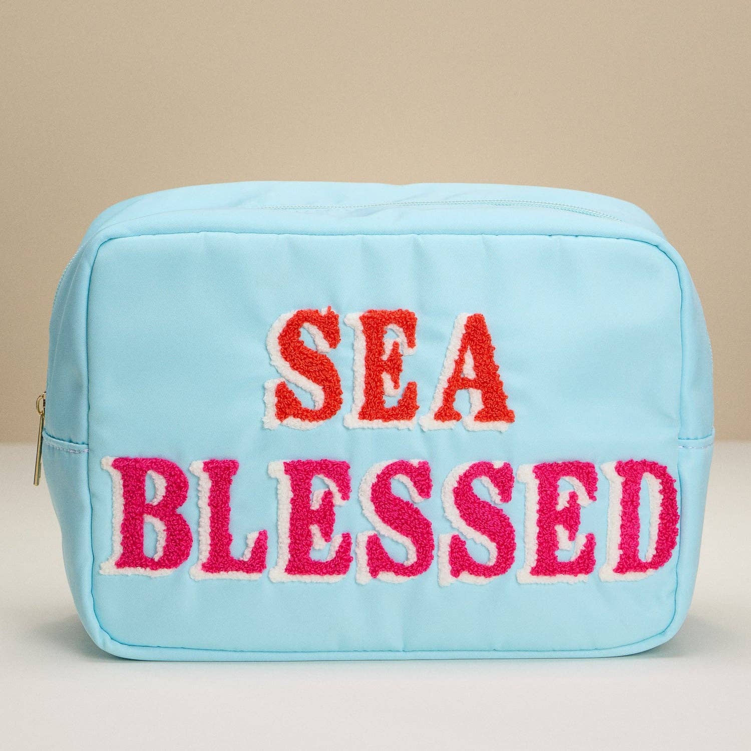 Frem - Nylon Beach Pouch with Fabric Letters