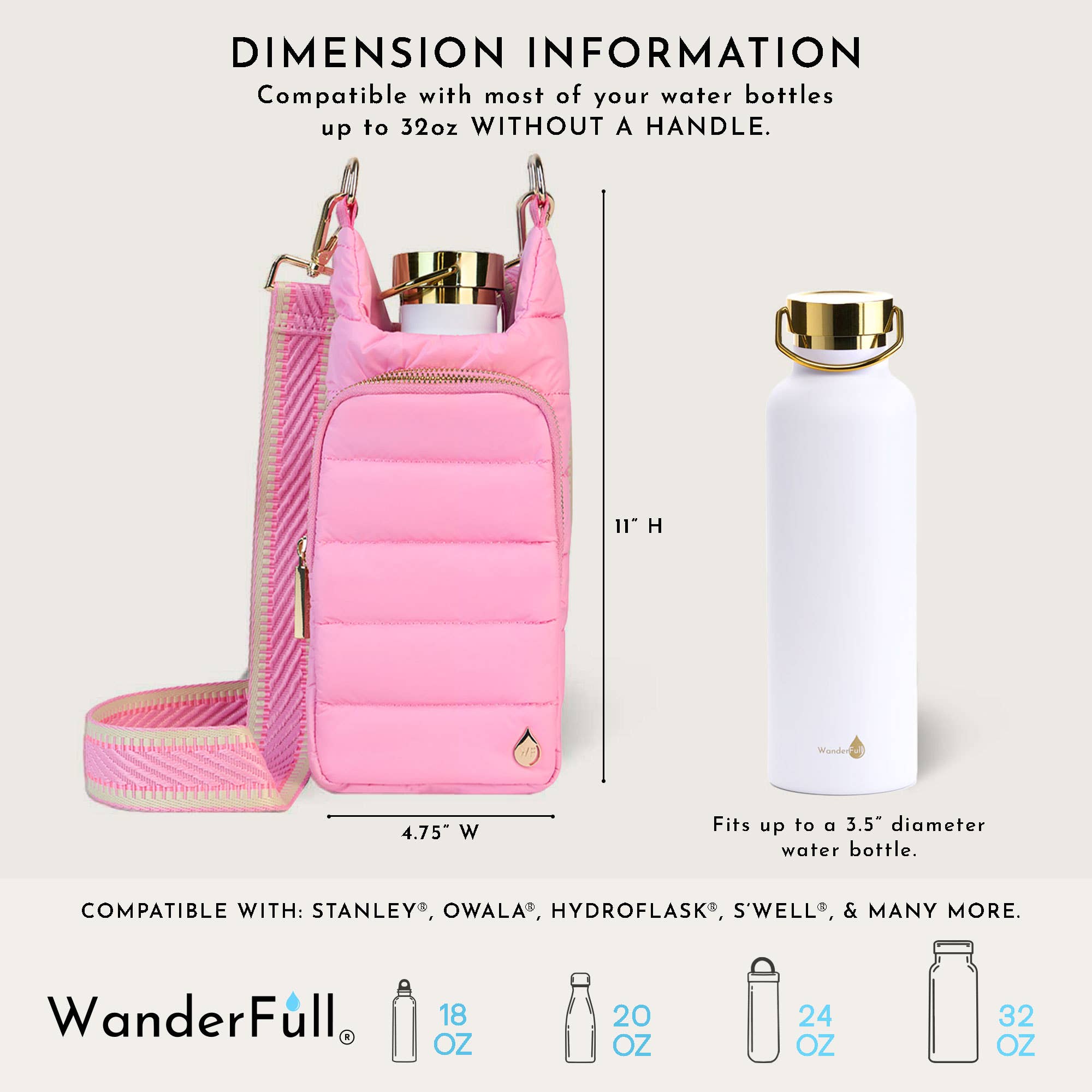 WanderFull - Original HydroBag - Pink Peony HydroBag®