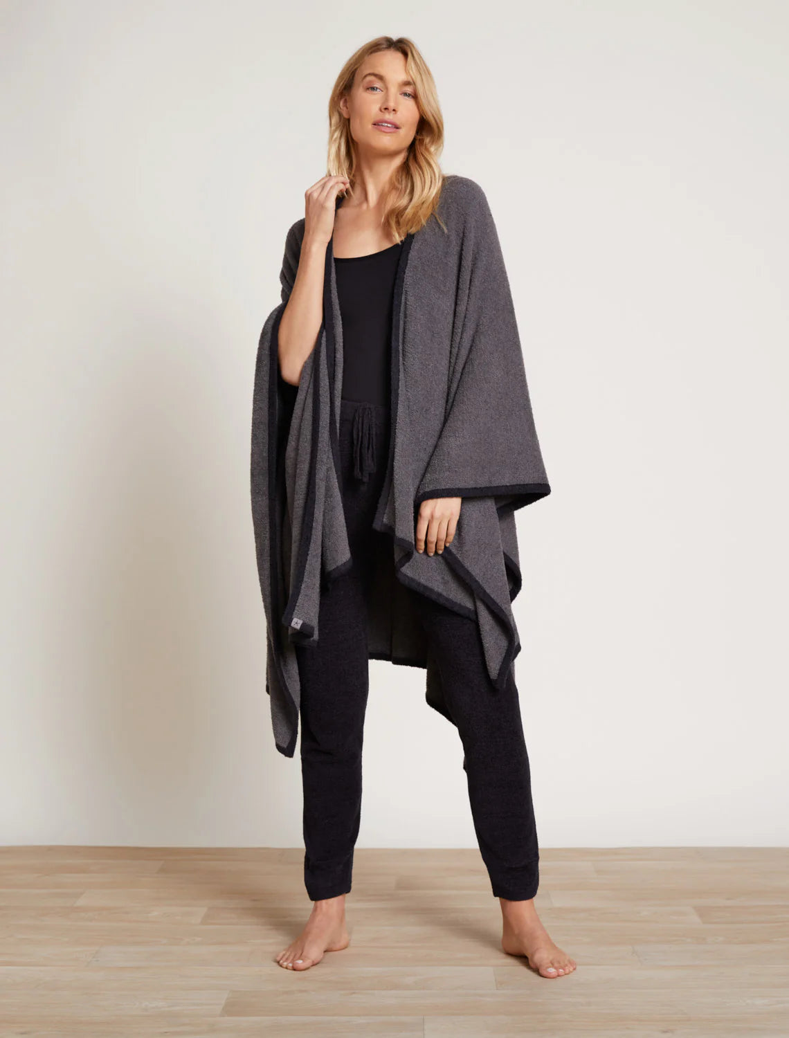 Barefoot Dreams CozyChic Lite Bordered Wrap