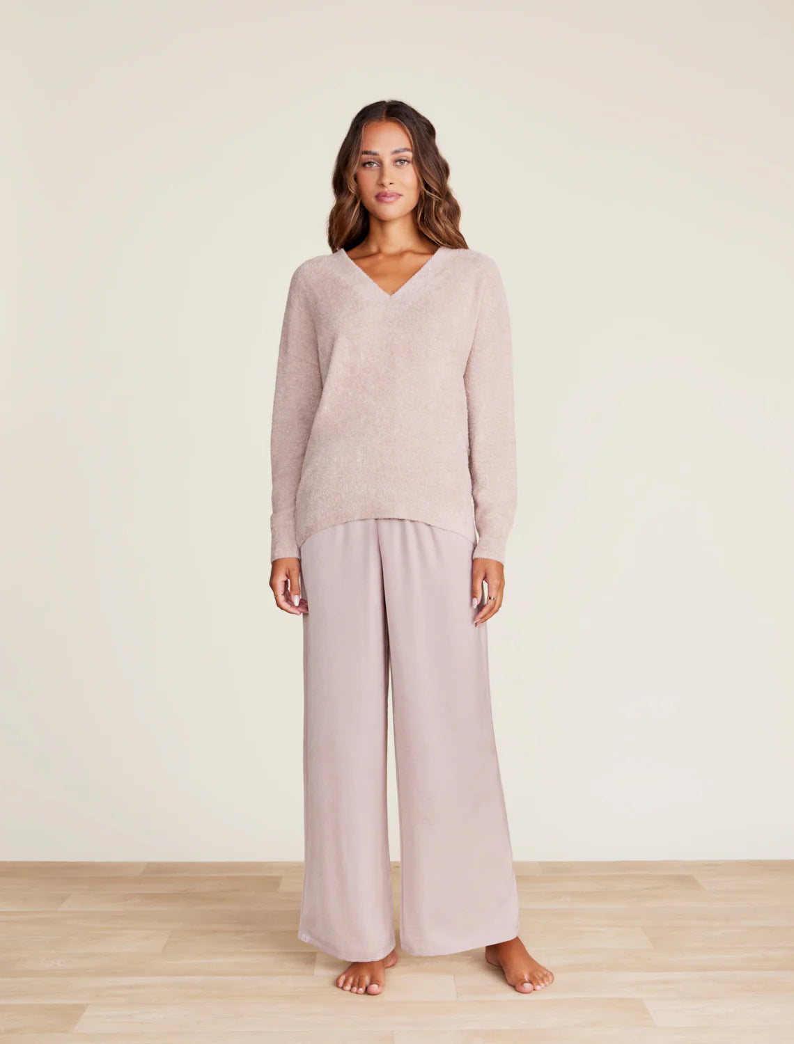 Barefoot Dreams CozyChic Lite V Neck Seamed Pullover