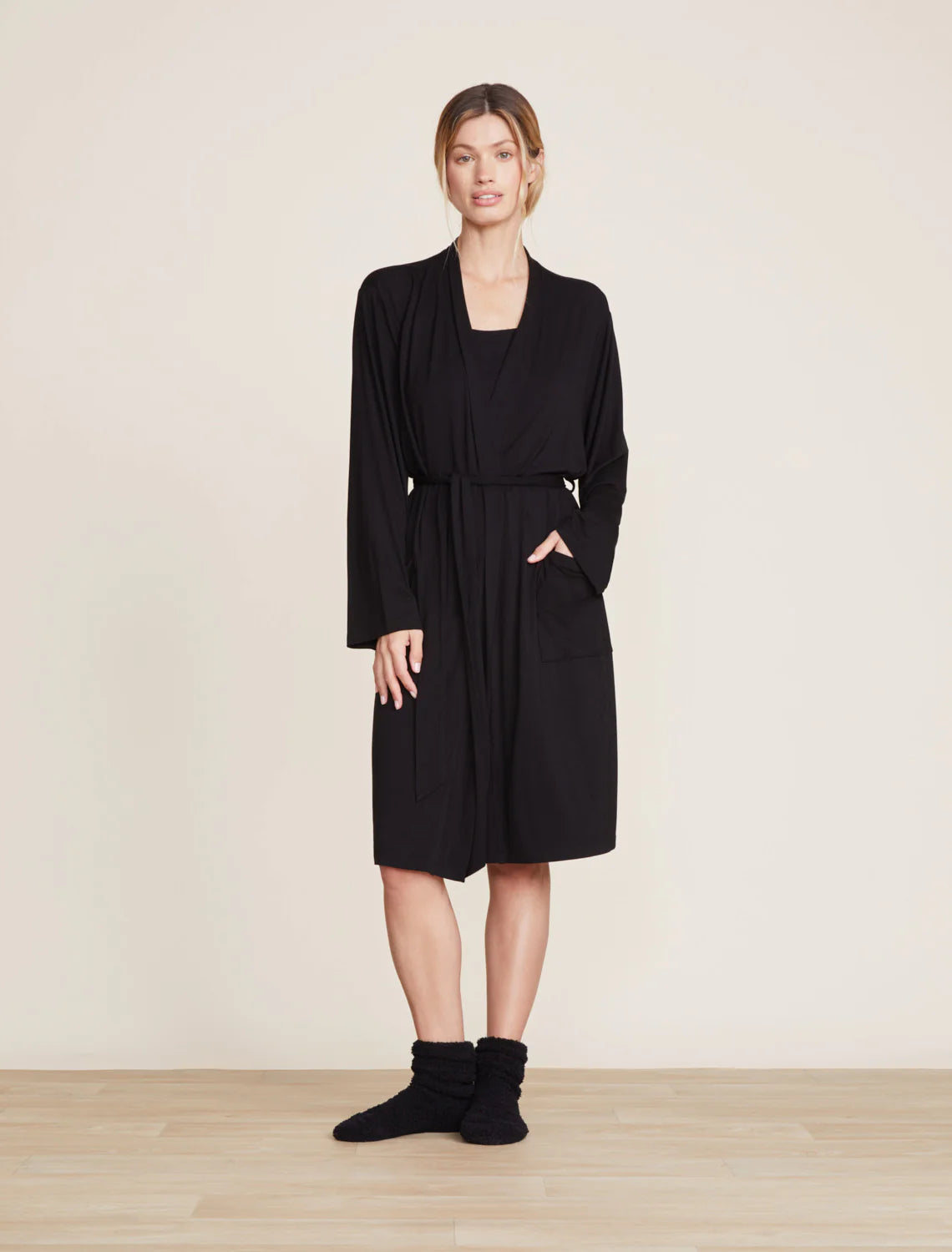 Barefoot Dreams Malibu Collection Soft Jersey Short Robe