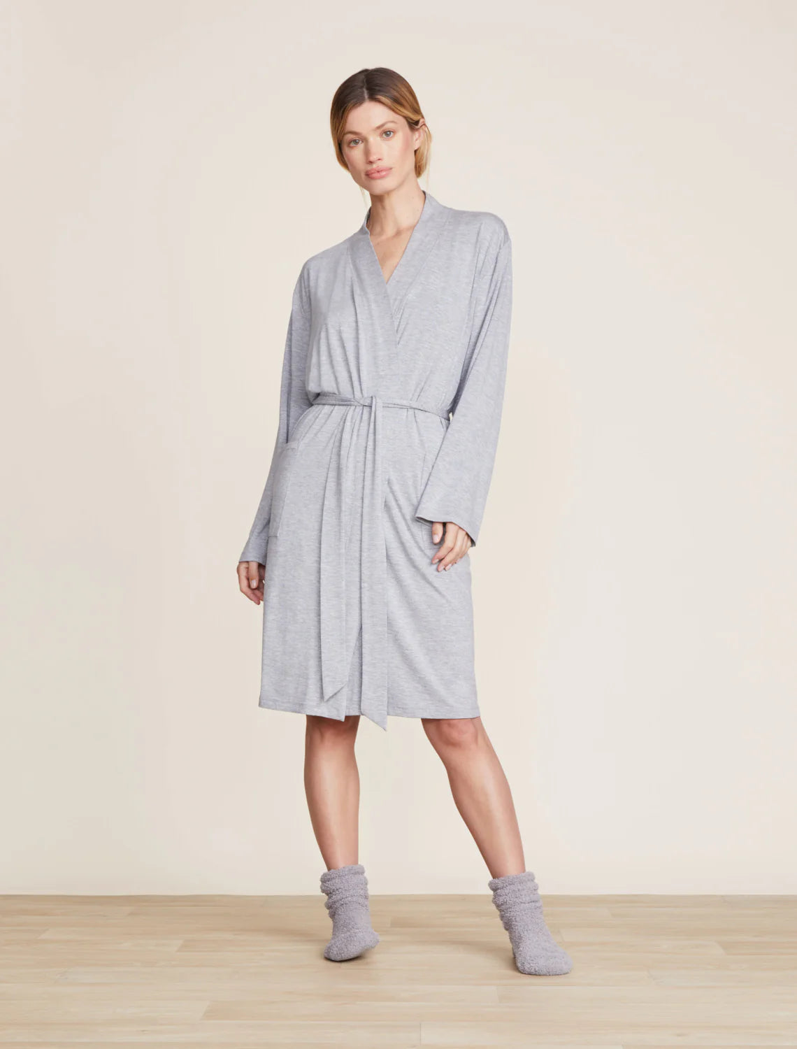 Barefoot Dreams Malibu Collection Soft Jersey Short Robe