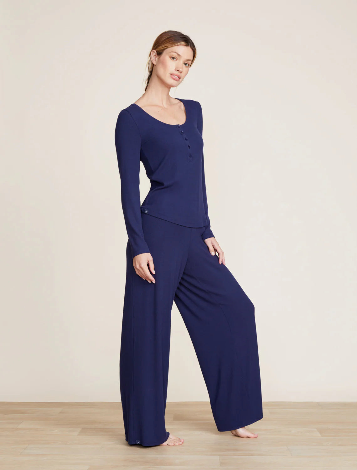 Barefoot Dreams Malibu Collection Ultra-Soft Rib Wide Leg Pant