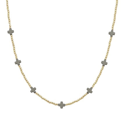 Dame Gold Gray Necklace
