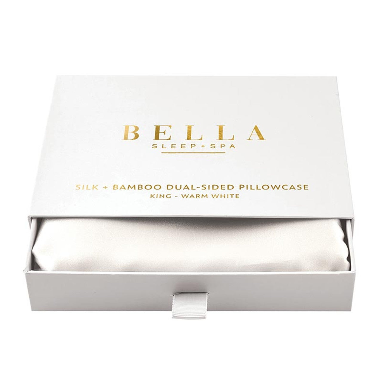 Silk Bamboo Pillowcase King Warm White