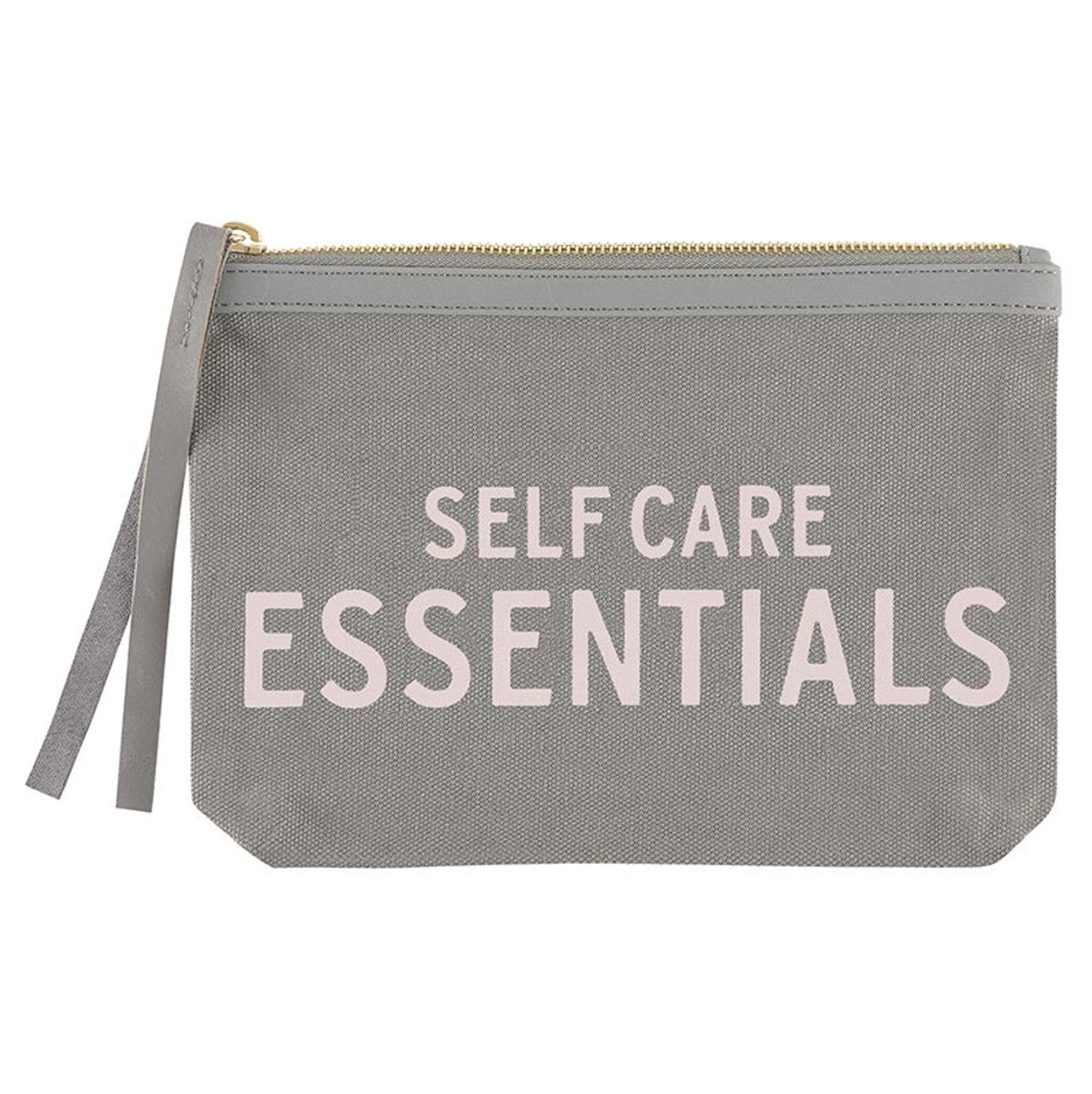 Canvas Pouch - Self Care Essentials- Gray