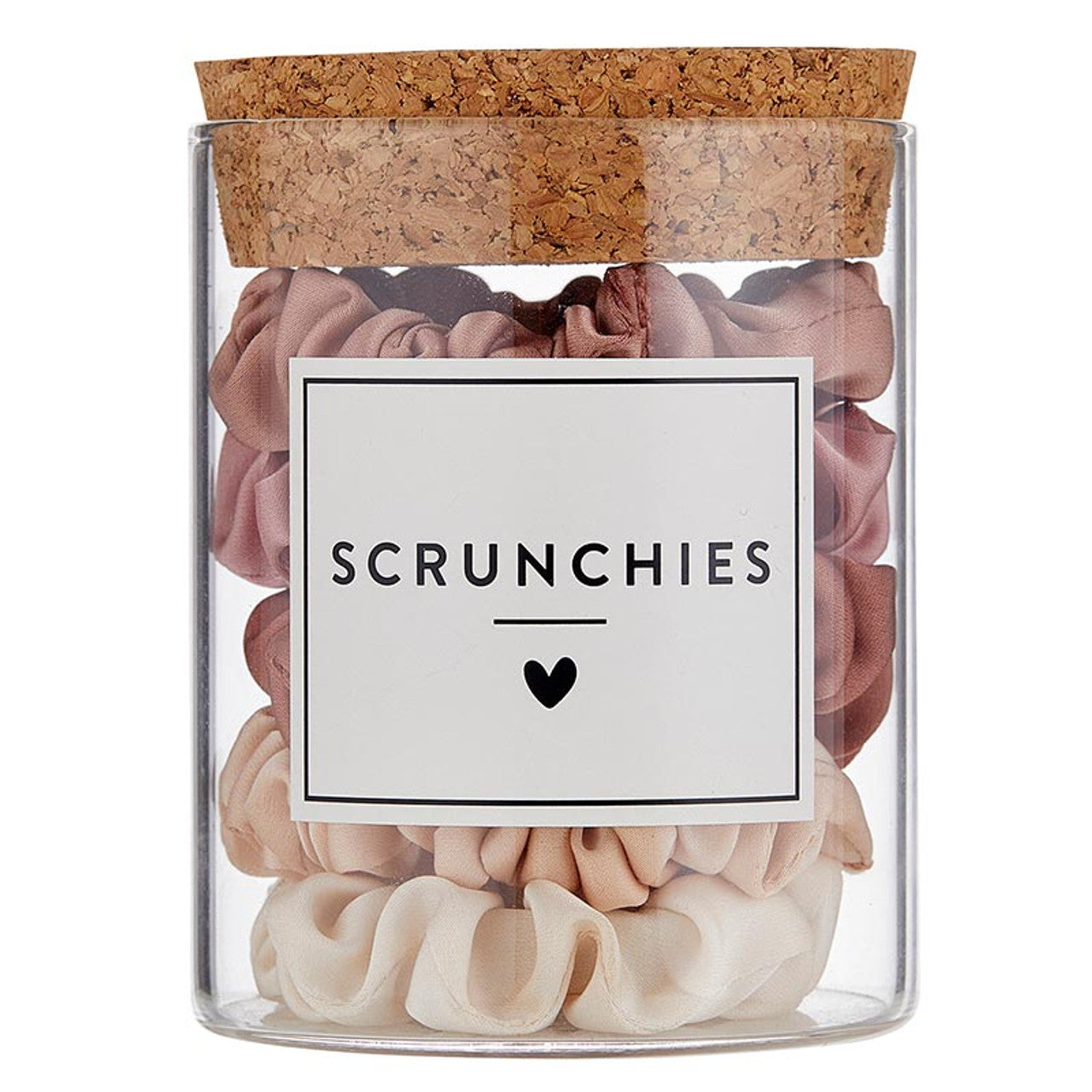 Large Satin Scrunchies Jar - Blush