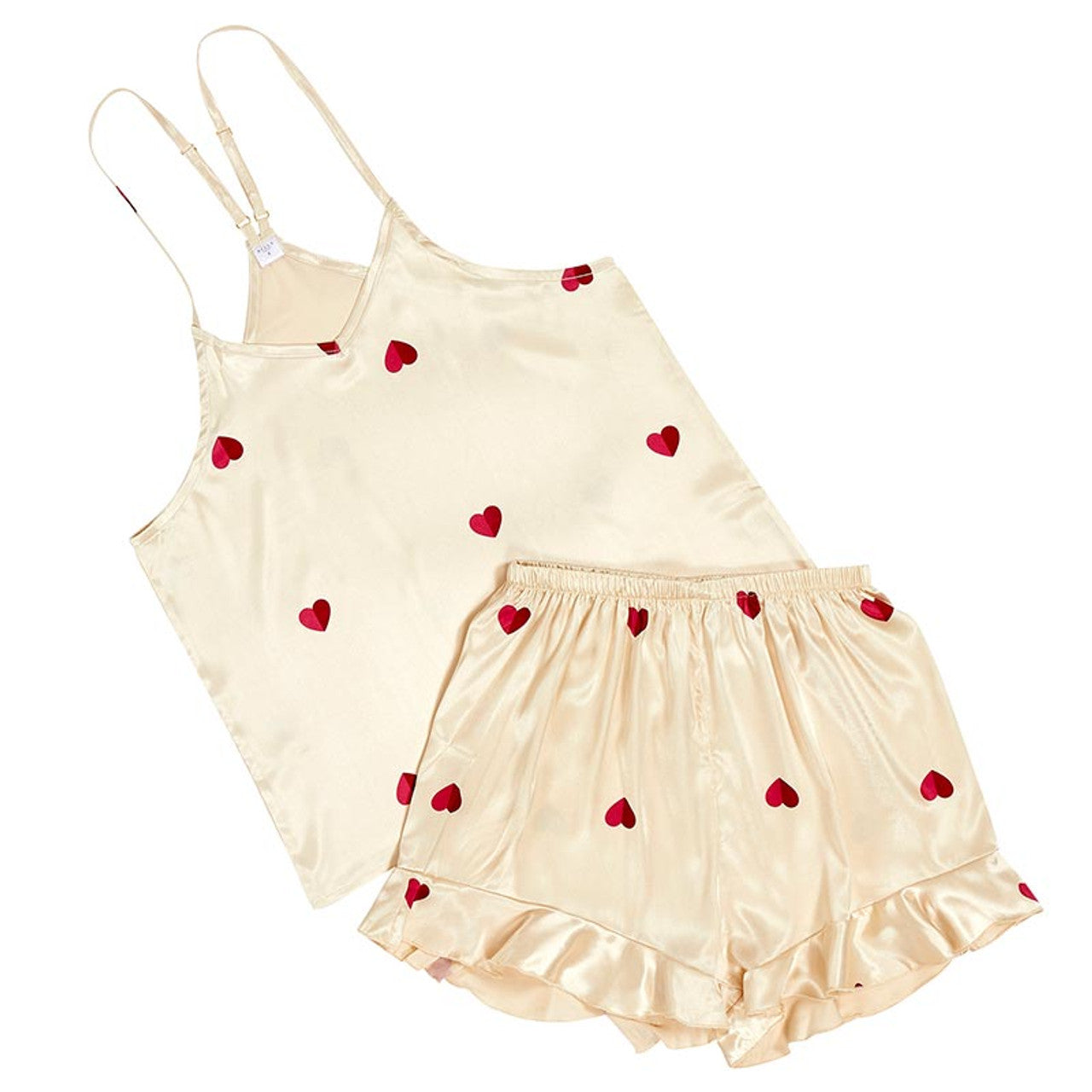 Cami and Ruffled Shorts - Hearts
