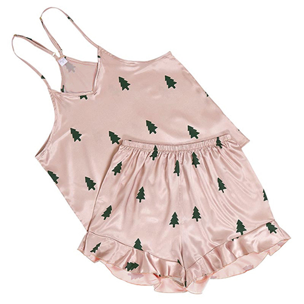 Cami and Ruffled Shorts - Tree
