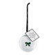 White and Green Cozy Sock Ornament