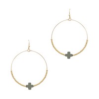 Rant Gold Gray Earrings