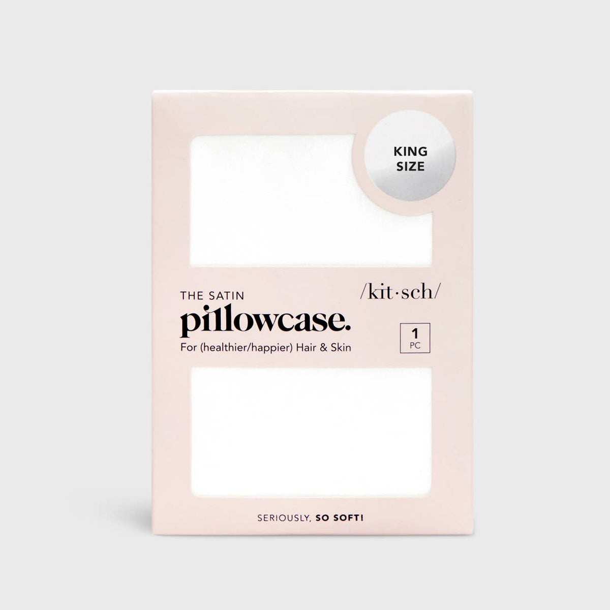 KITSCH - Satin Pillowcase King - Ivory
