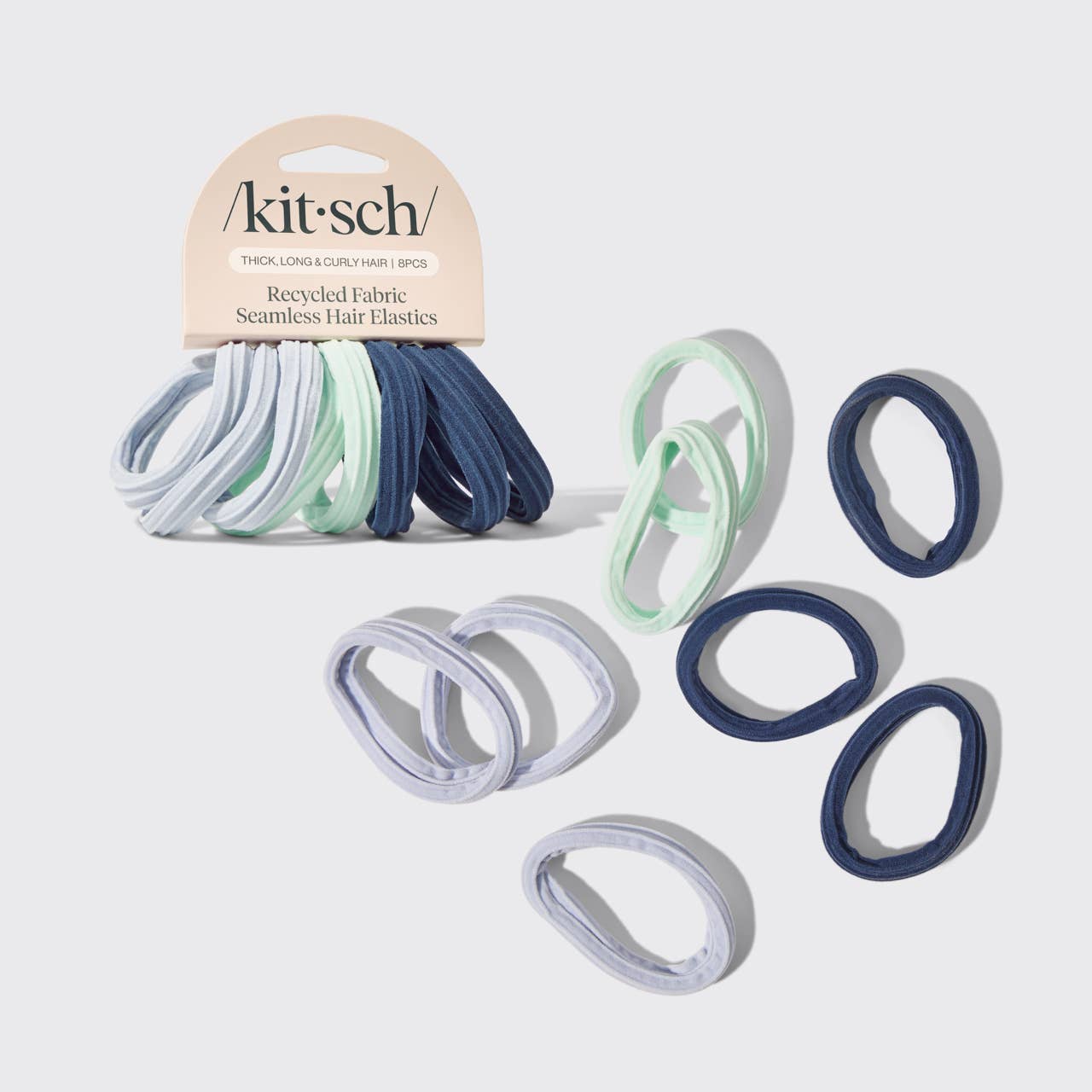 KITSCH - Recycled Seamless Hair Elastics 8pc Set- Garden Bouquet