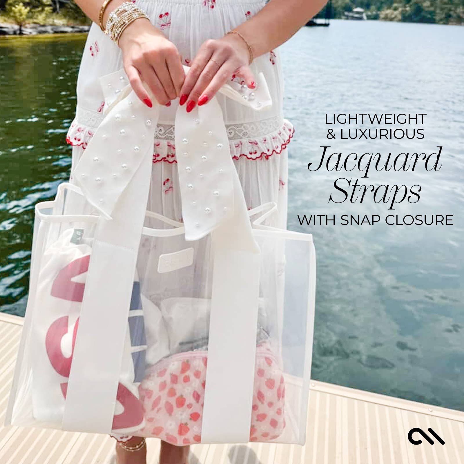 Case-Mate - Case-Mate Ivory Pearl Bow Jelly Tote Bag