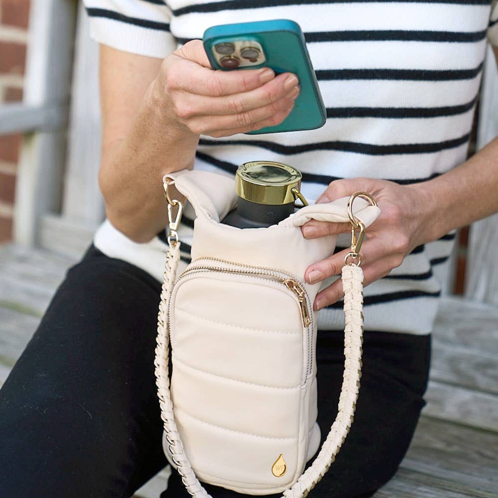 WanderFull - Original HydroBag - Ivory Vegan Leather HydroBag® with Strap Bundle