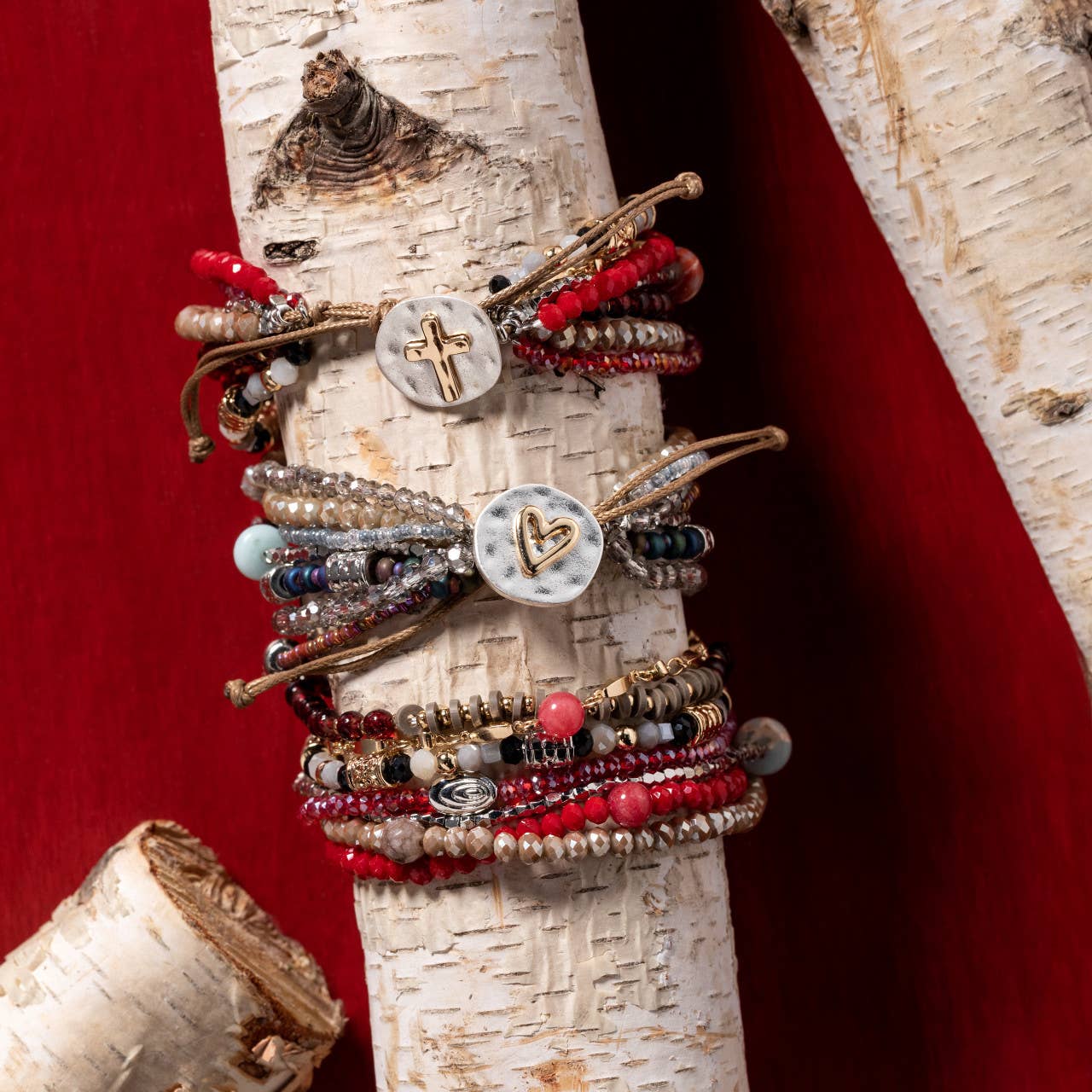 DEMDACO - Beaded Prayer Bracelet - Garnet