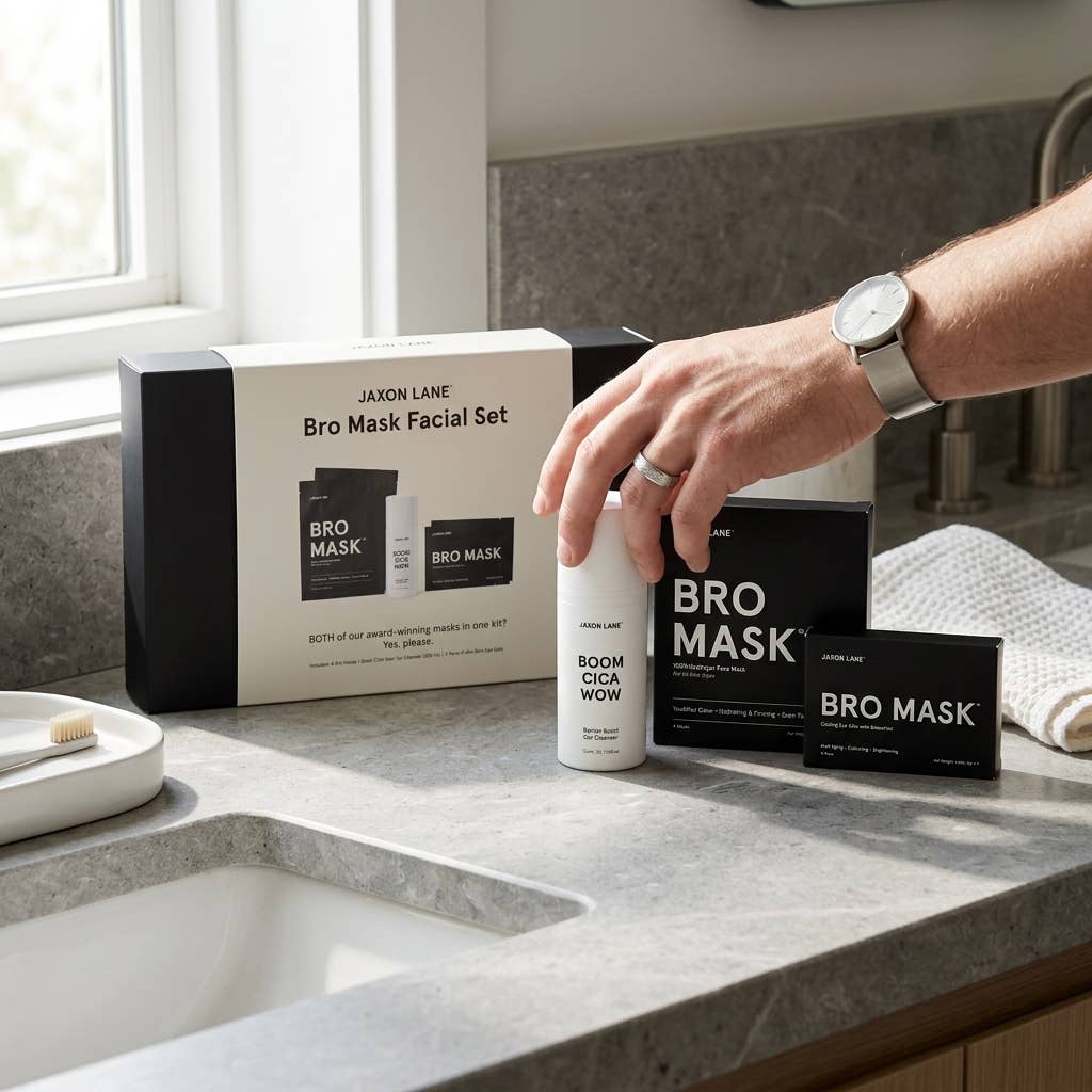 JAXON LANE - Bro Mask Facial Set- Ready, Set, Glow Gift Box by Jaxon Lane