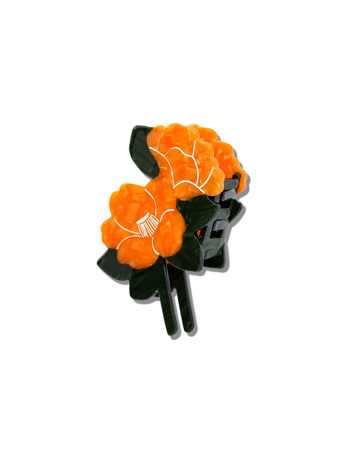 Solar Eclipse - Hand-painted Vintage Poppy Claw Hair Clip | Eco-Friendly
