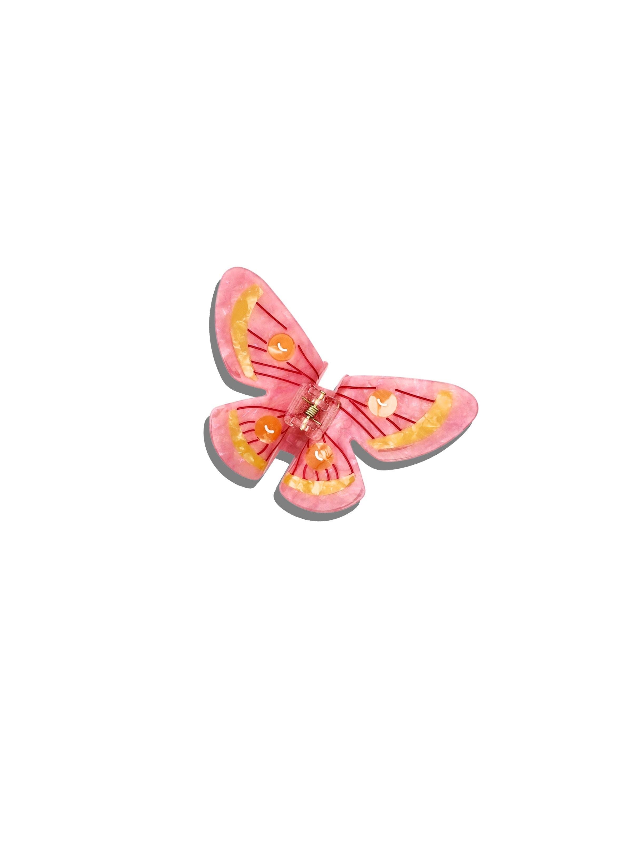 Solar Eclipse - Hand-painted Emperor Silk Moth Claw Hair Clip | Eco-Friendly