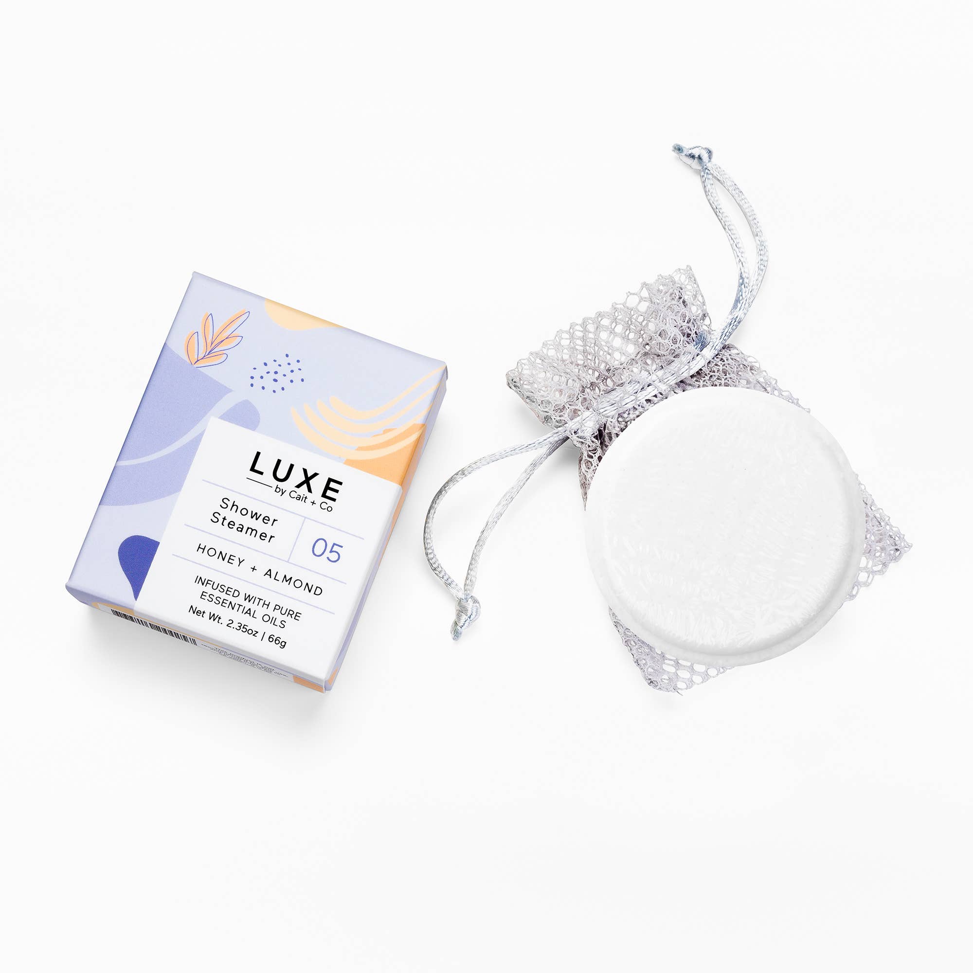 Cait + Co - Luxe Honey + Almond Shower Steamer Fizzy Bomb