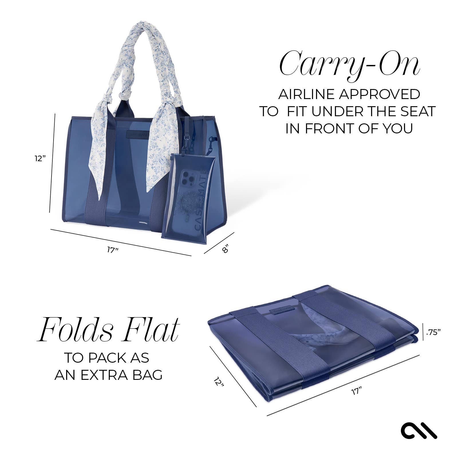 Case-Mate - Case-Mate Something Navy Twilly Jelly Tote Bag