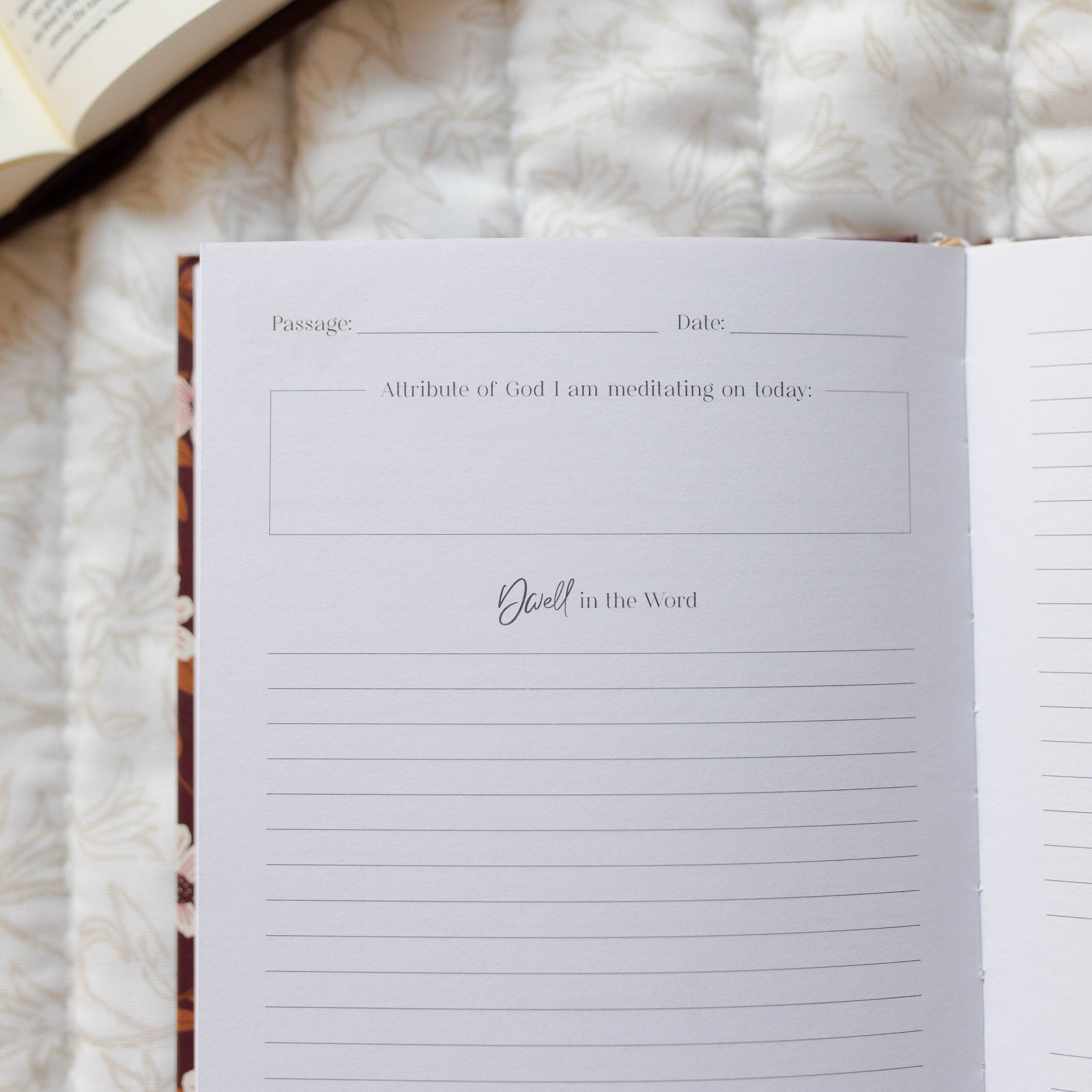 The Daily Grace Co - Dwell in the Word Journal - Burgundy Blooms