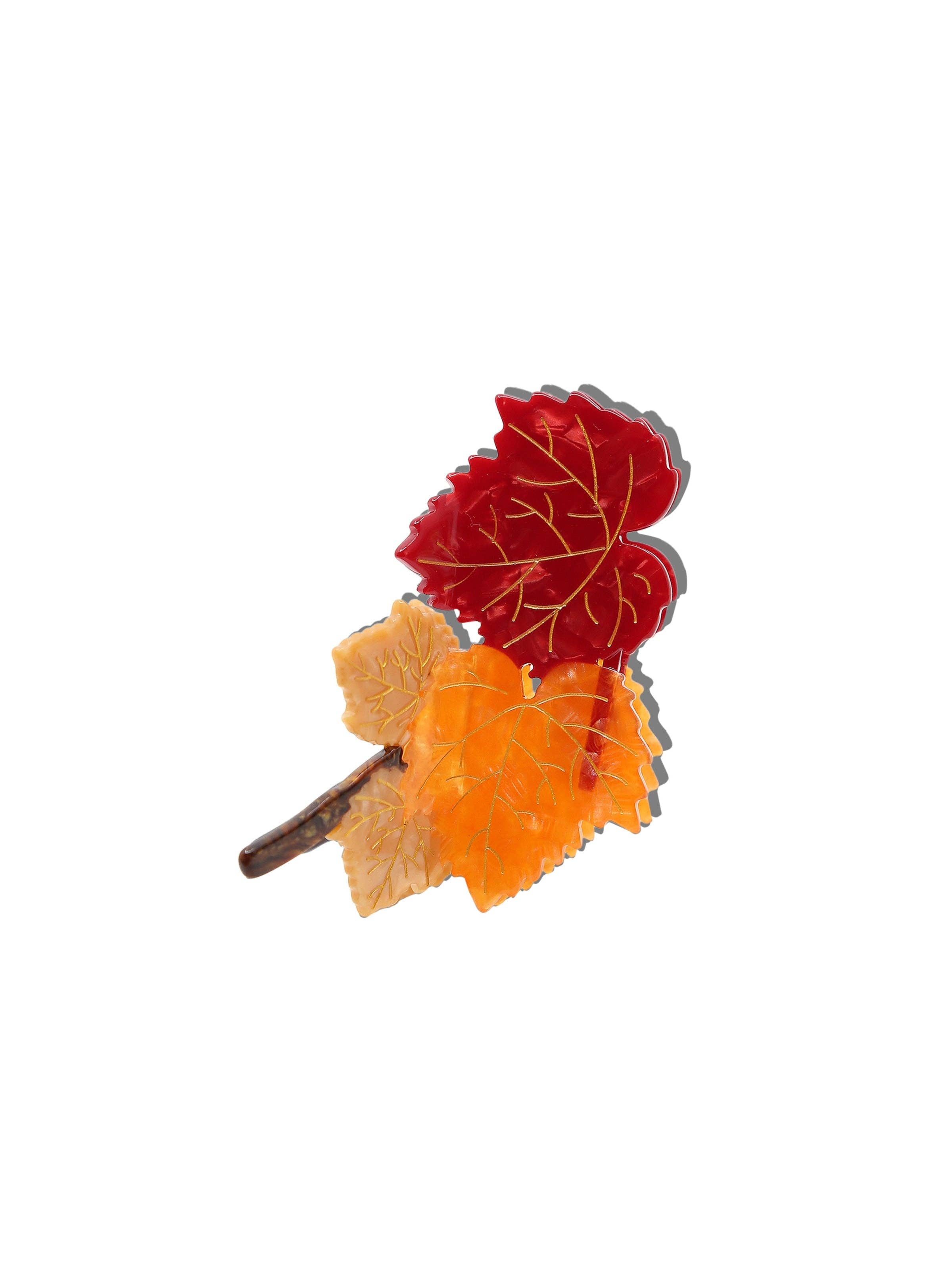 Solar Eclipse - Hand-painted Japanese Maple Branch Claw Hair Clip | Eco-Friendly