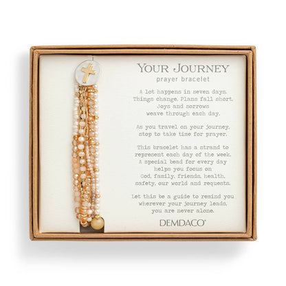 DEMDACO - Beaded Prayer Bracelet - Champagne