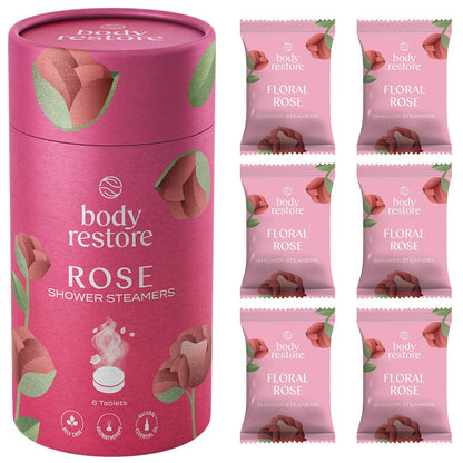 body restore⎜steam eye masks, shower steamers, tallow - Luxury Rose Shower Steamers - 6pk Floral Bridal &amp; Spa Gift