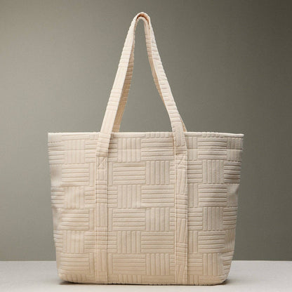 Frem - Quilted Tote Bag with Woven Texture