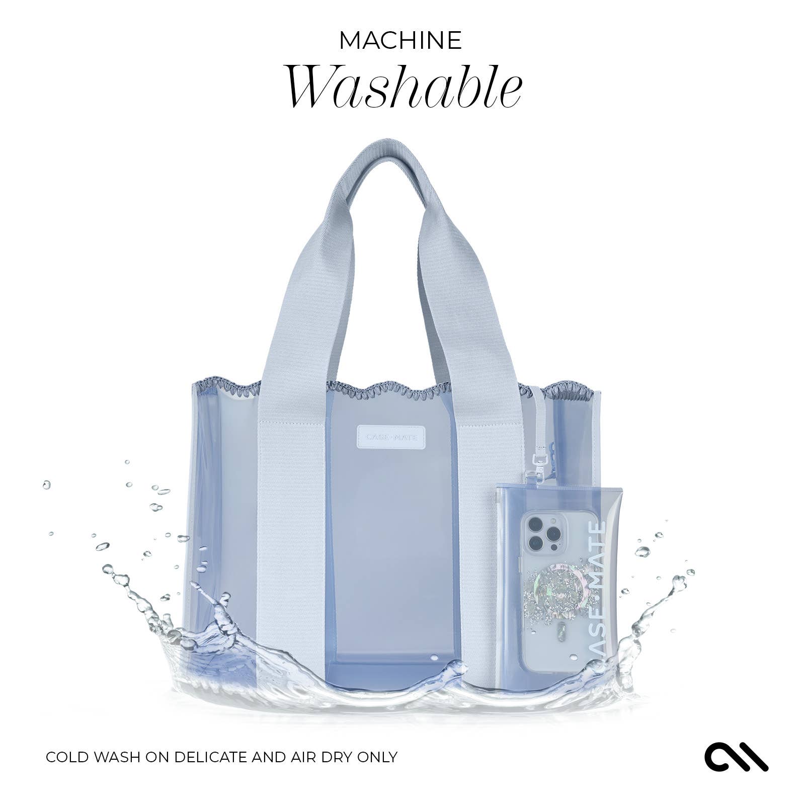 Case-Mate - Case-Mate Carolina Blue Crochet Wave Jelly Tote Bag