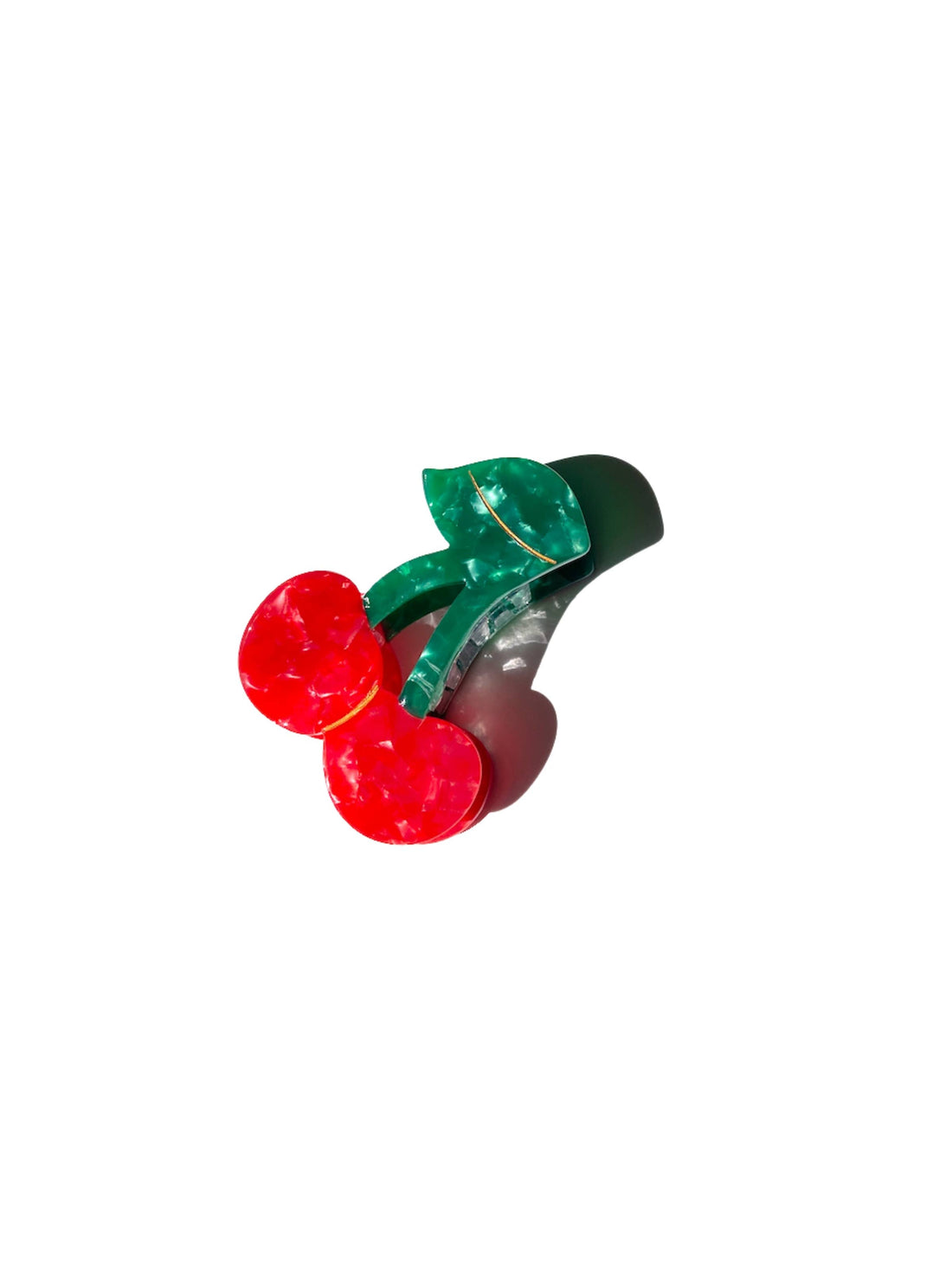Solar Eclipse - Hand-painted Cherry Fruit Claw Hair Clip | Eco-Friendly