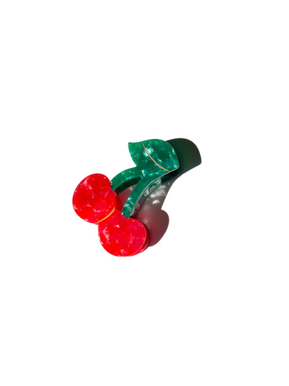 Solar Eclipse - Hand-painted Cherry Fruit Claw Hair Clip | Eco-Friendly