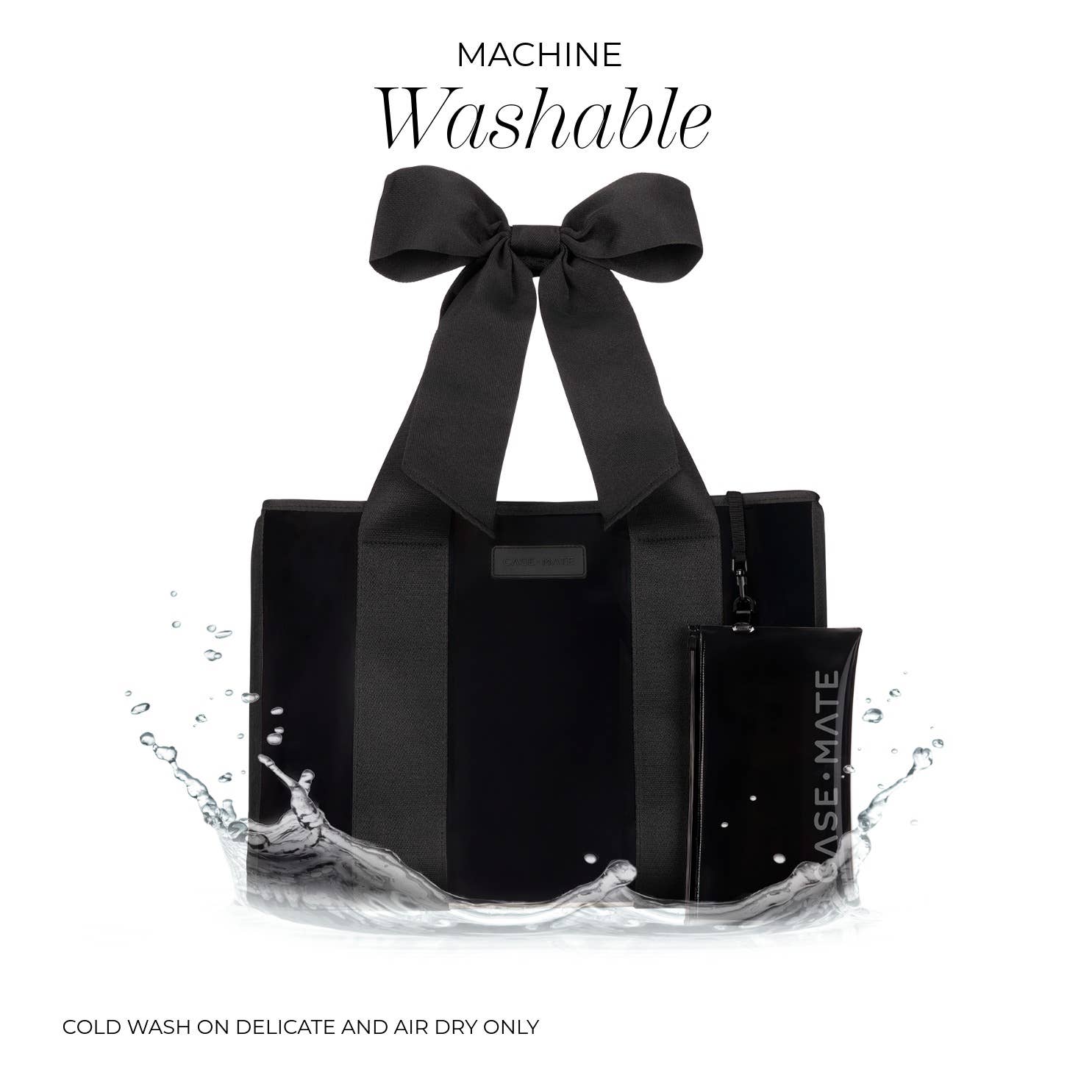 Case-Mate - Case-Mate Midnight Black Bow Jelly Tote Bag